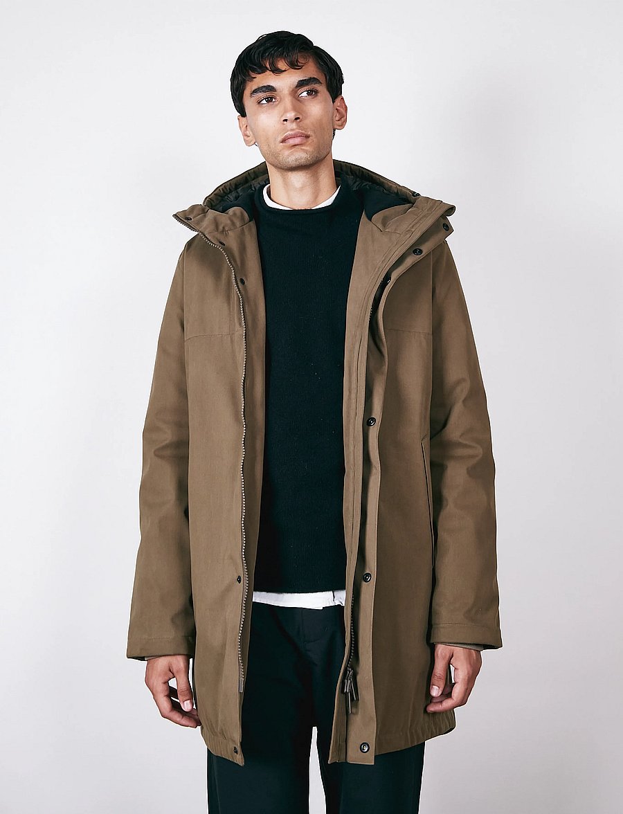 Brixtol Textiles - Bryson Cotton - winter jackets - deep fern - 3