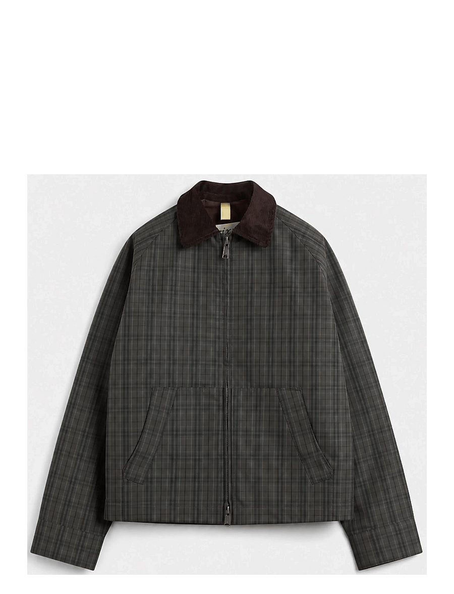 Brixtol Textiles - Carter Wax - black check - 1