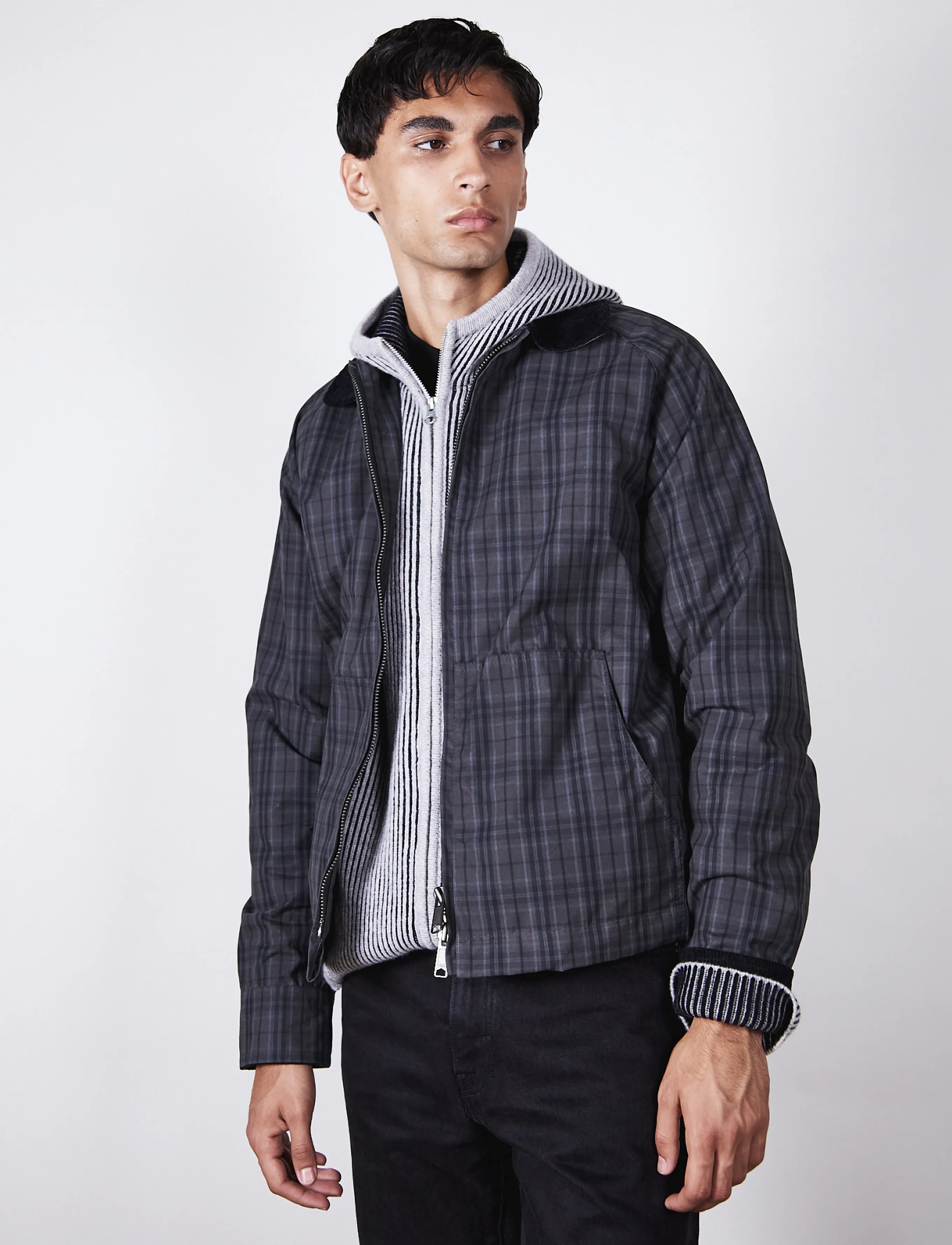 Brixtol Textiles Carter Wax - Kleidung - BLACK CHECK / black