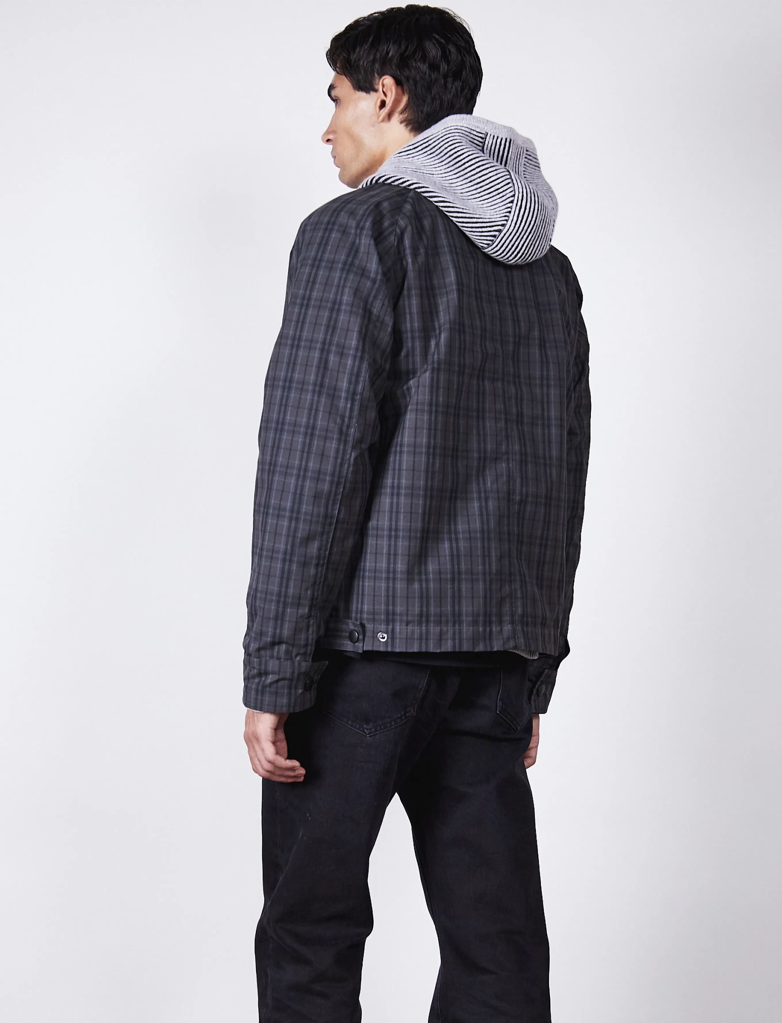 Brixtol Textiles - Carter Wax - black check - 2