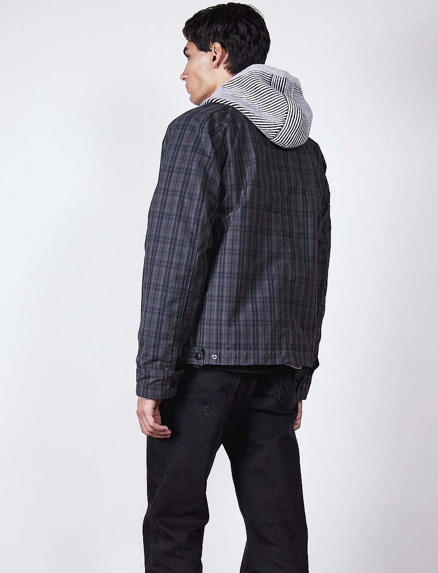 Brixtol Textiles - Carter Wax - black check - 2