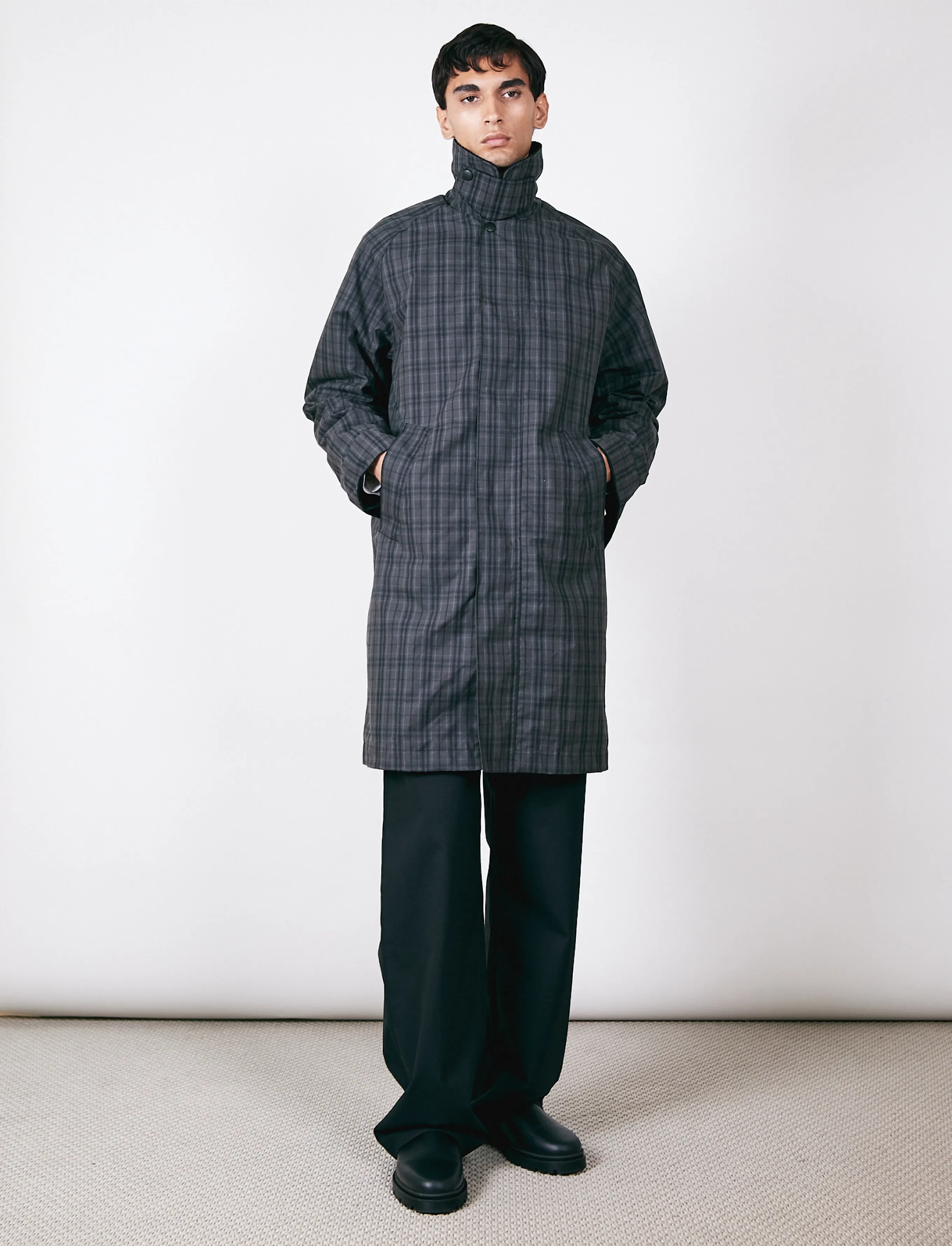 Brixtol Textiles - Hayden - black check - 2