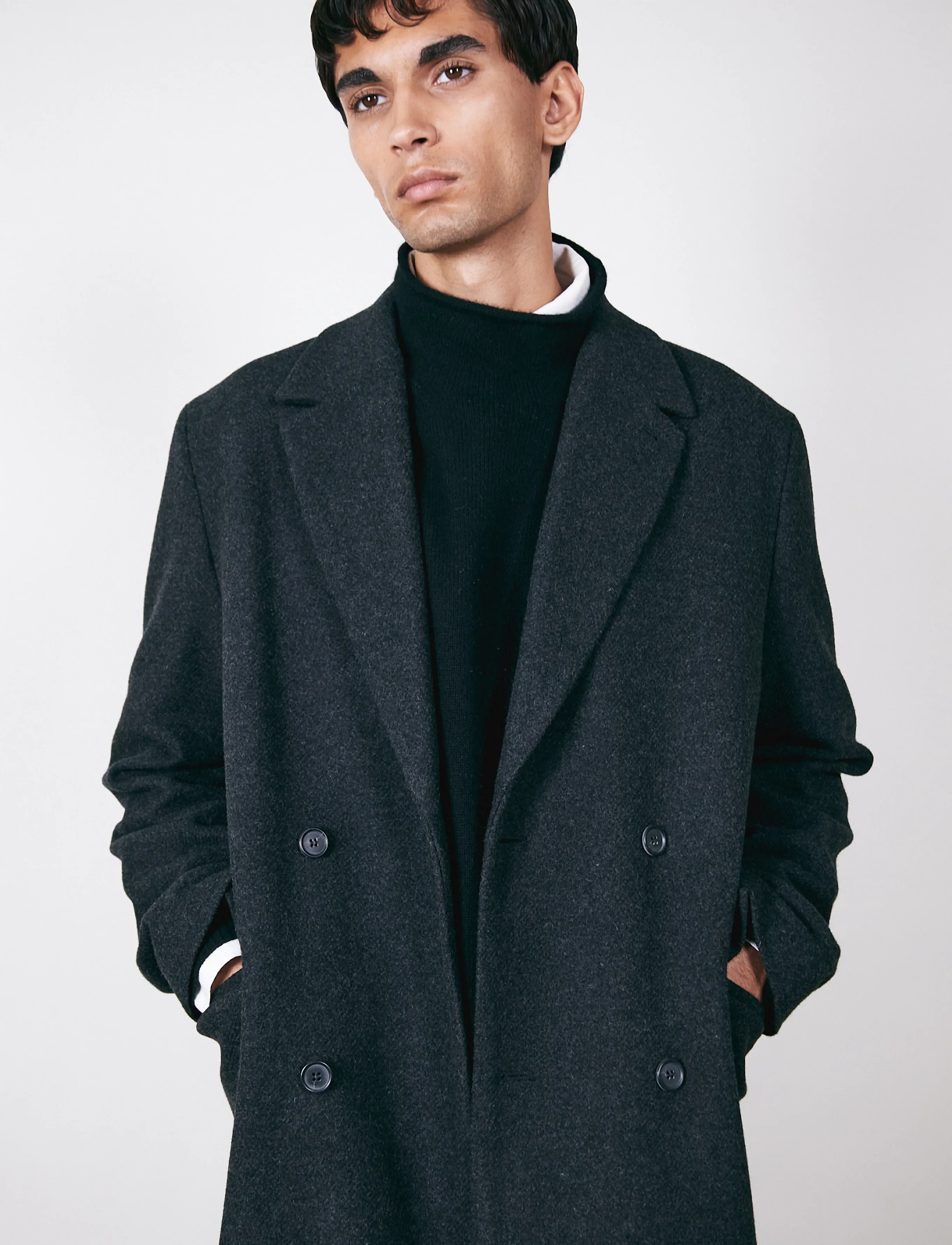 Brixtol Textiles - Hugo - black melange - 3