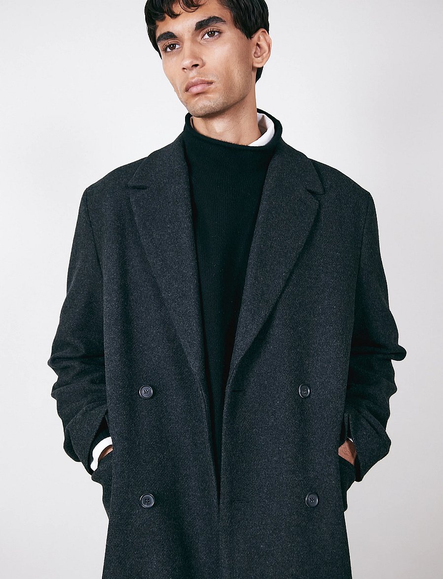 Brixtol Textiles - Hugo - black melange - 3