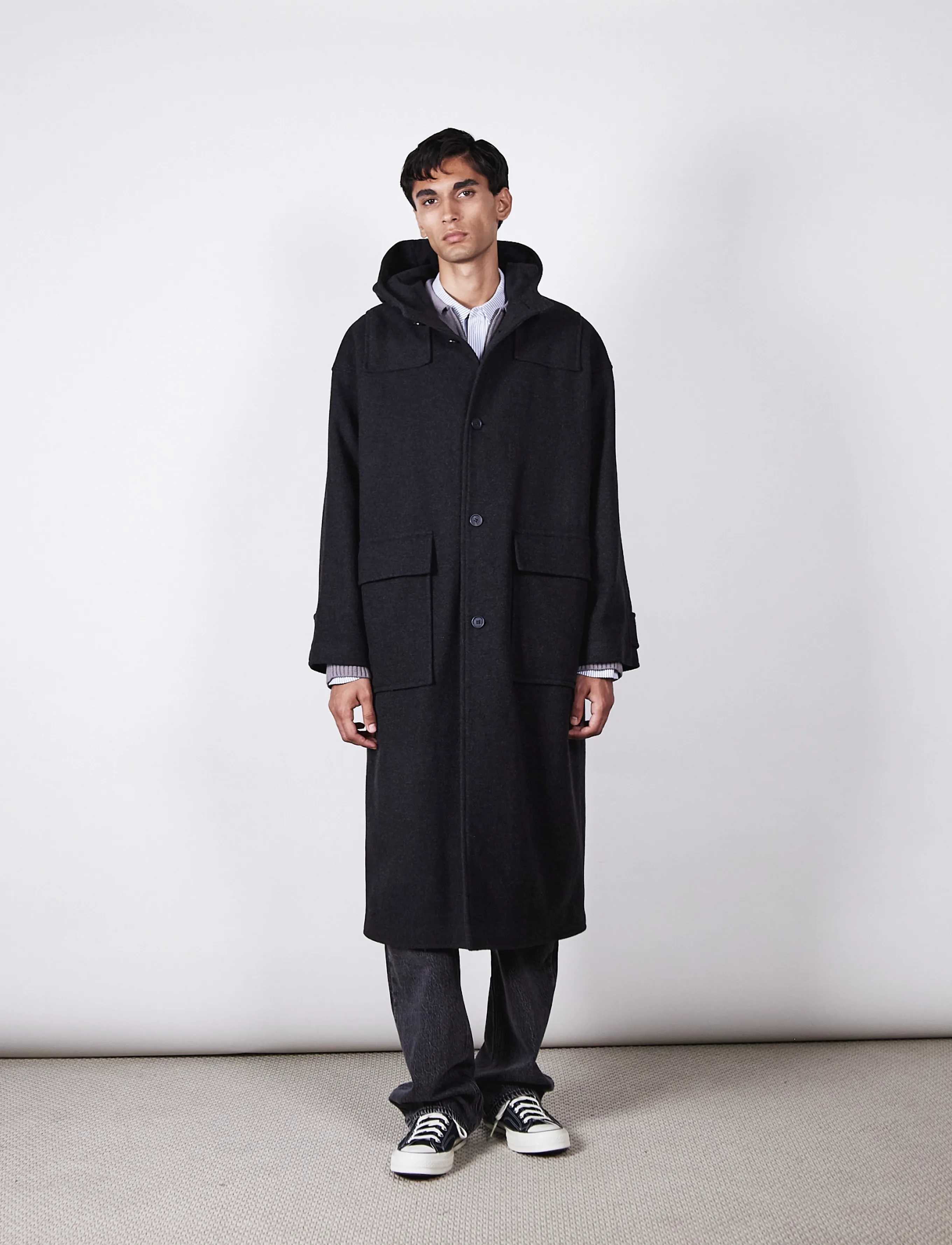 Brixtol Textiles Lachlan - Brixtol Textiles - BLACK MELANGE / black