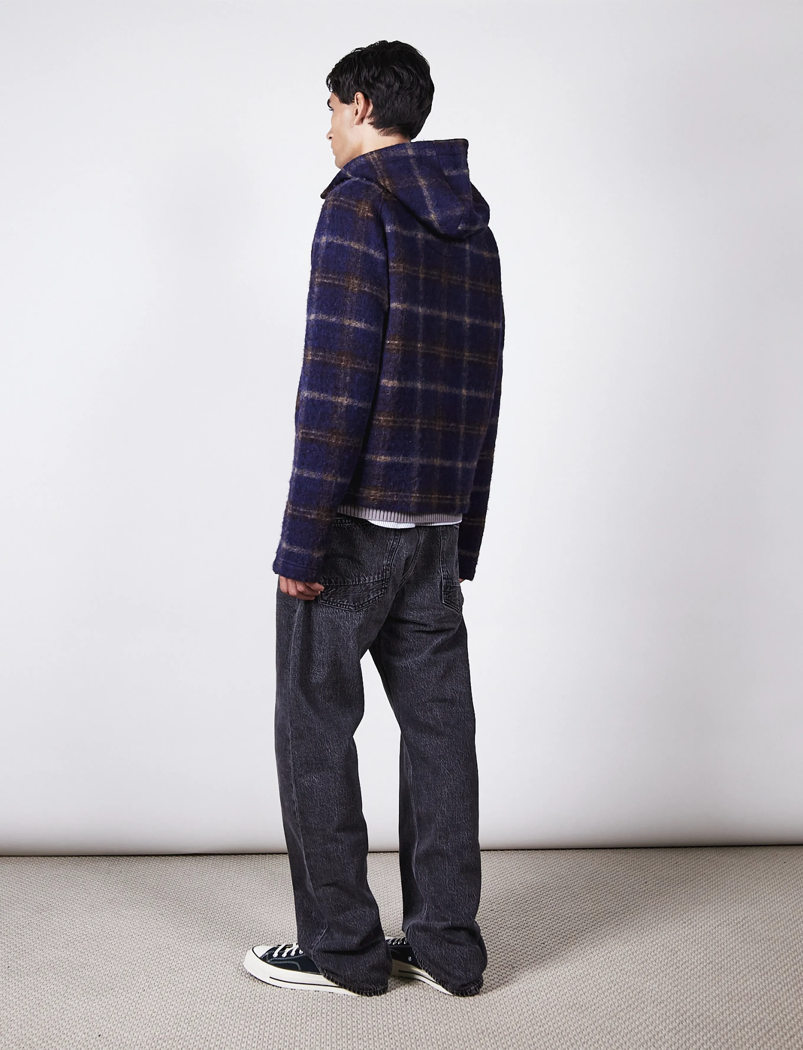 Brixtol Textiles - Seven Hoodie - kapuzenpullover - blue check - 2