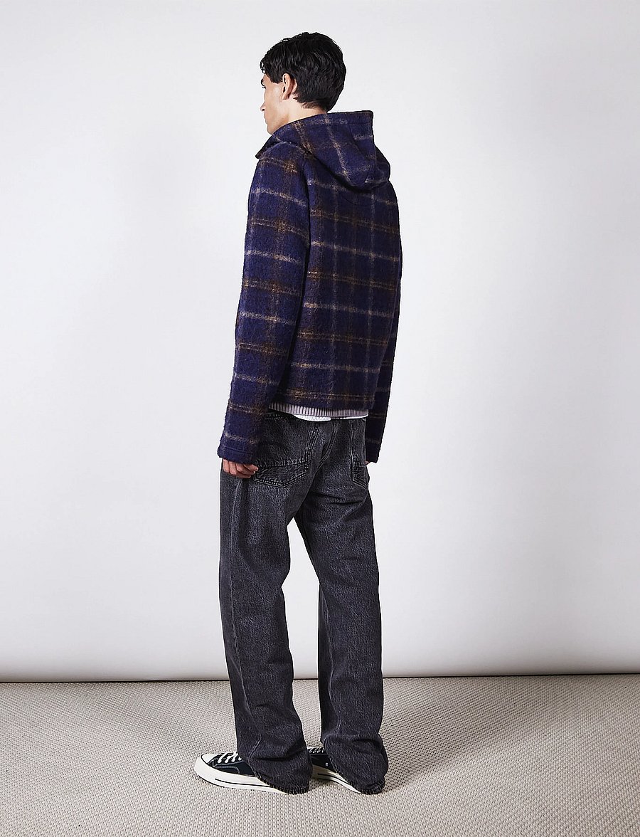 Brixtol Textiles - Seven Hoodie - kapuzenpullover - blue check - 2