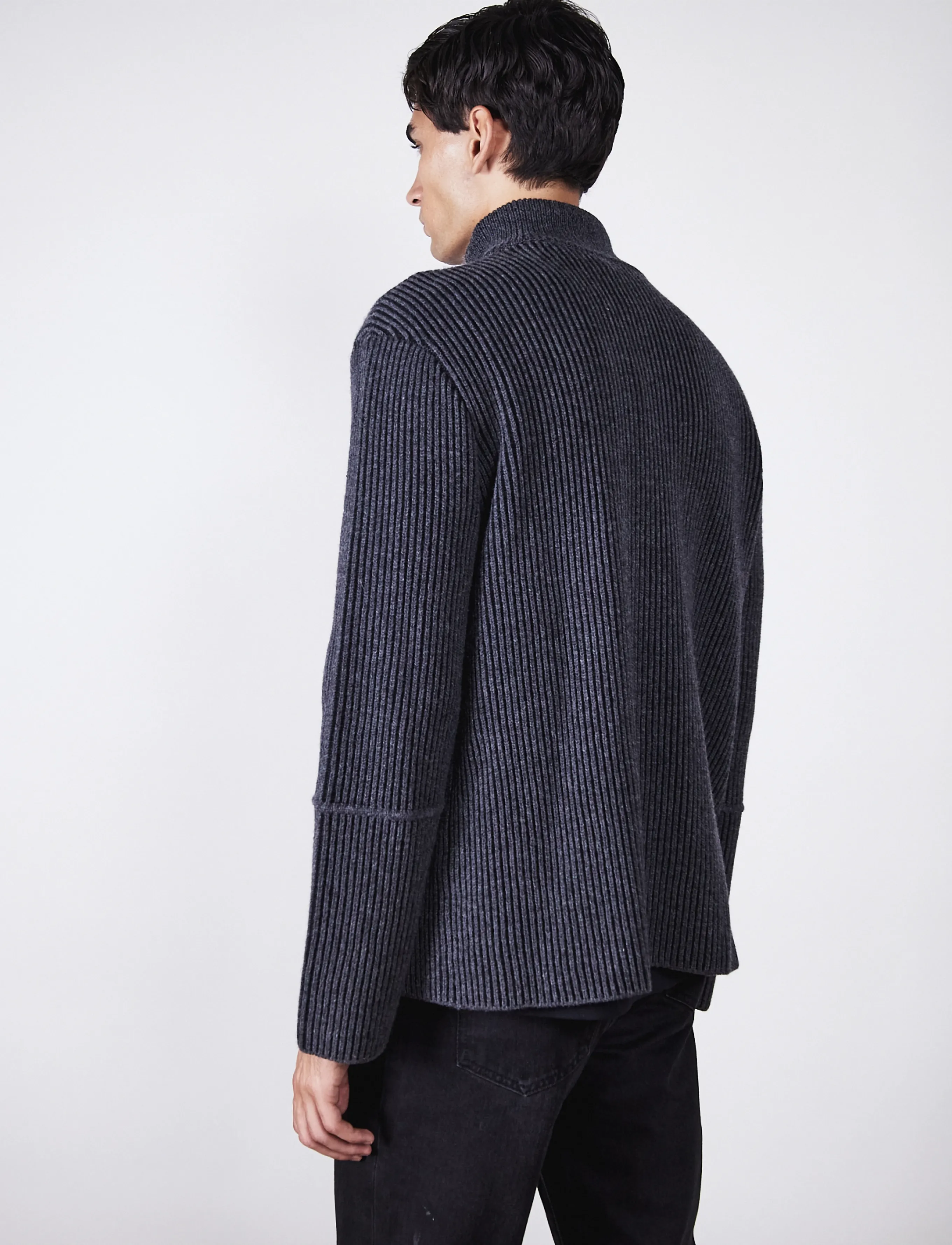 Brixtol Textiles - Seven Wool - winterjacken - black melange - 3