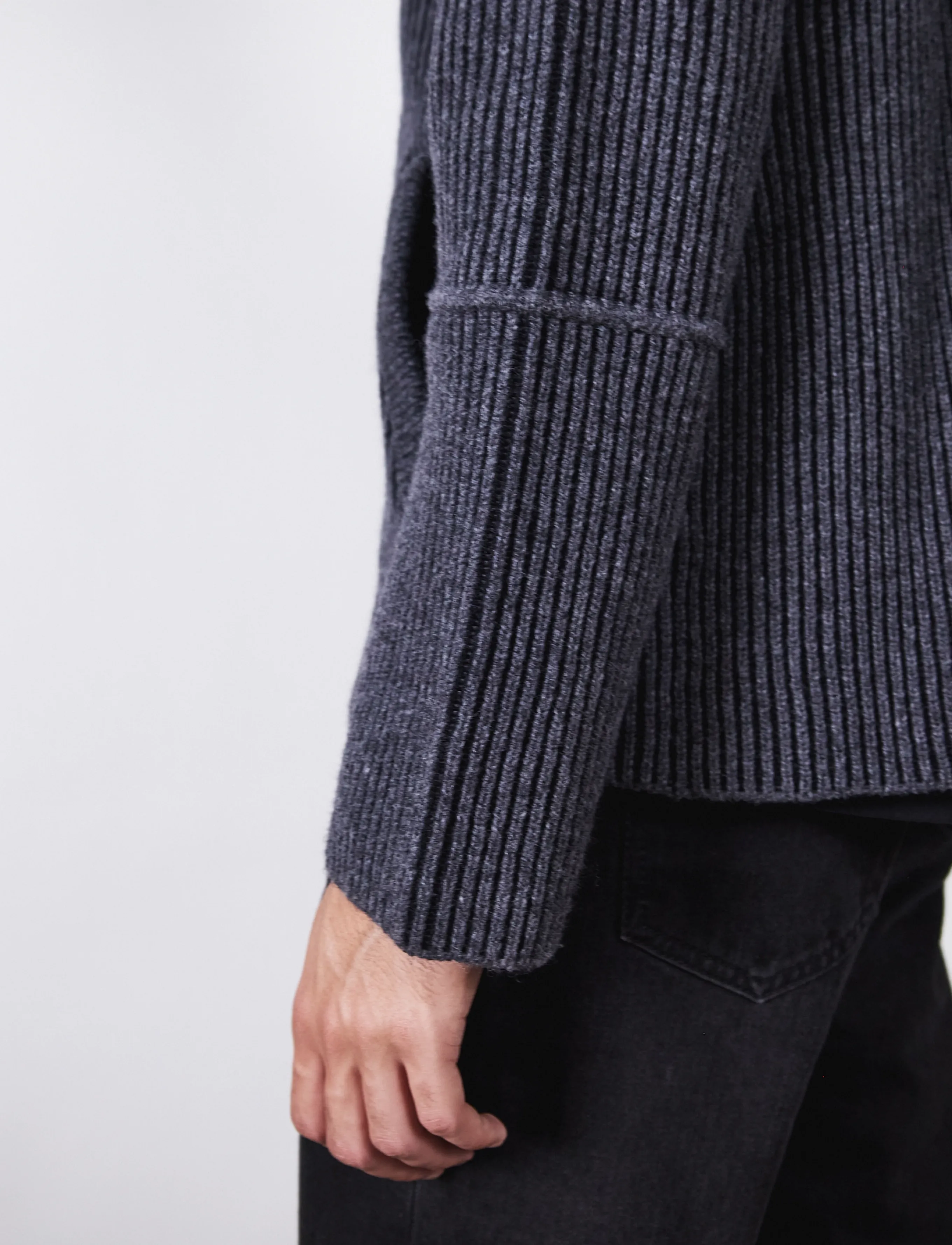 Brixtol Textiles - Seven Wool - winterjacken - black melange - 4