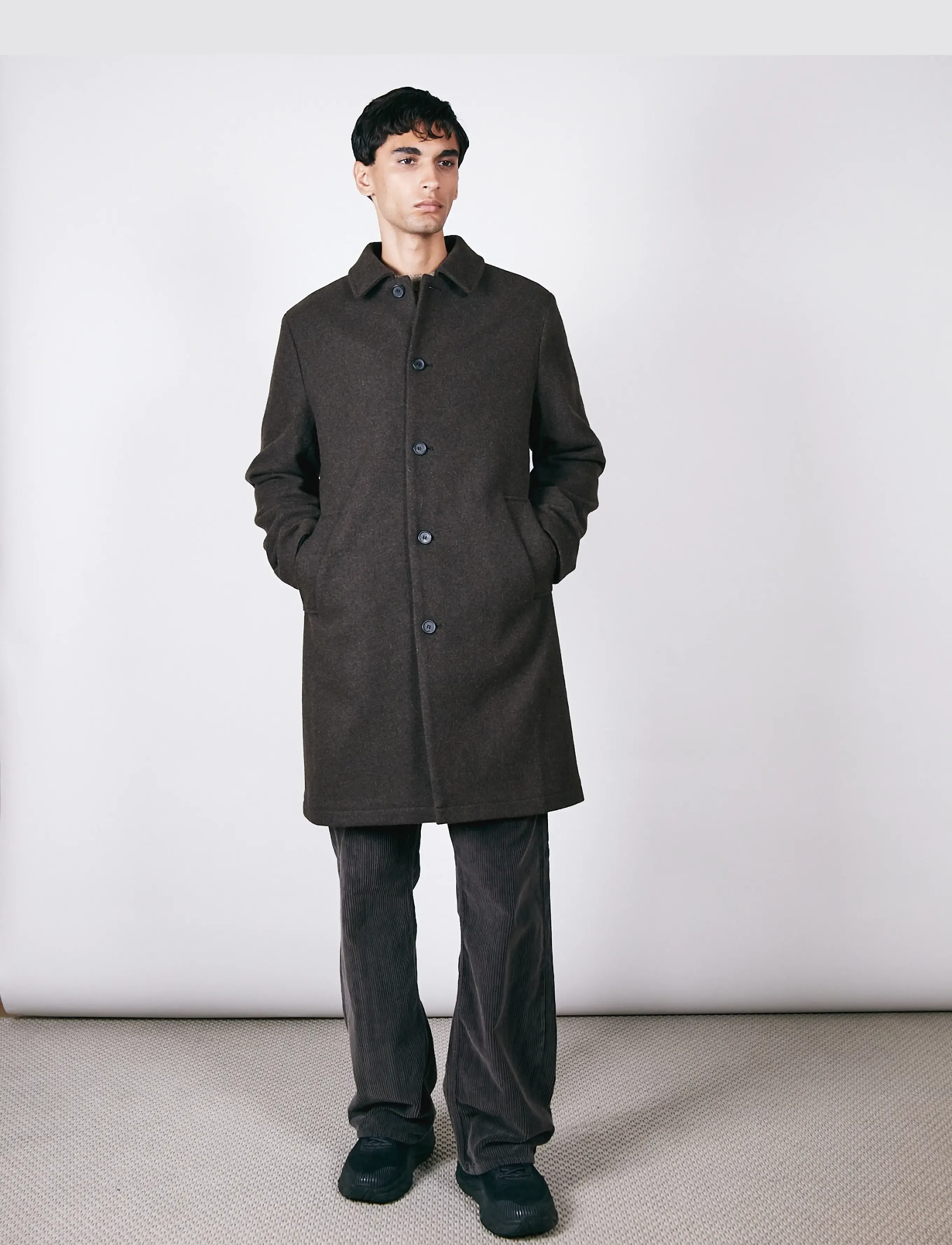 Brixtol Textiles T-Coat Wool - Brixtol Textiles - BROWN / brown