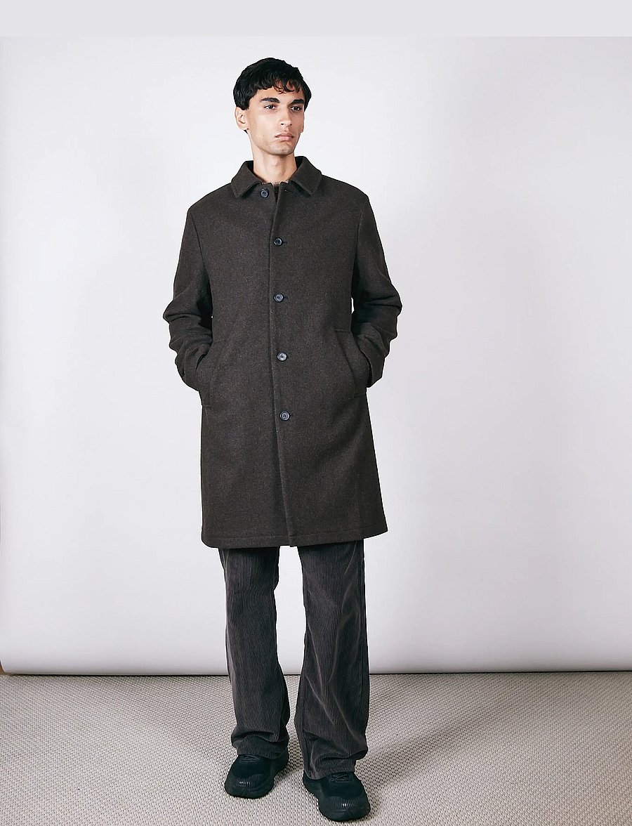 Brixtol Textiles - T-Coat Wool - brown - 0