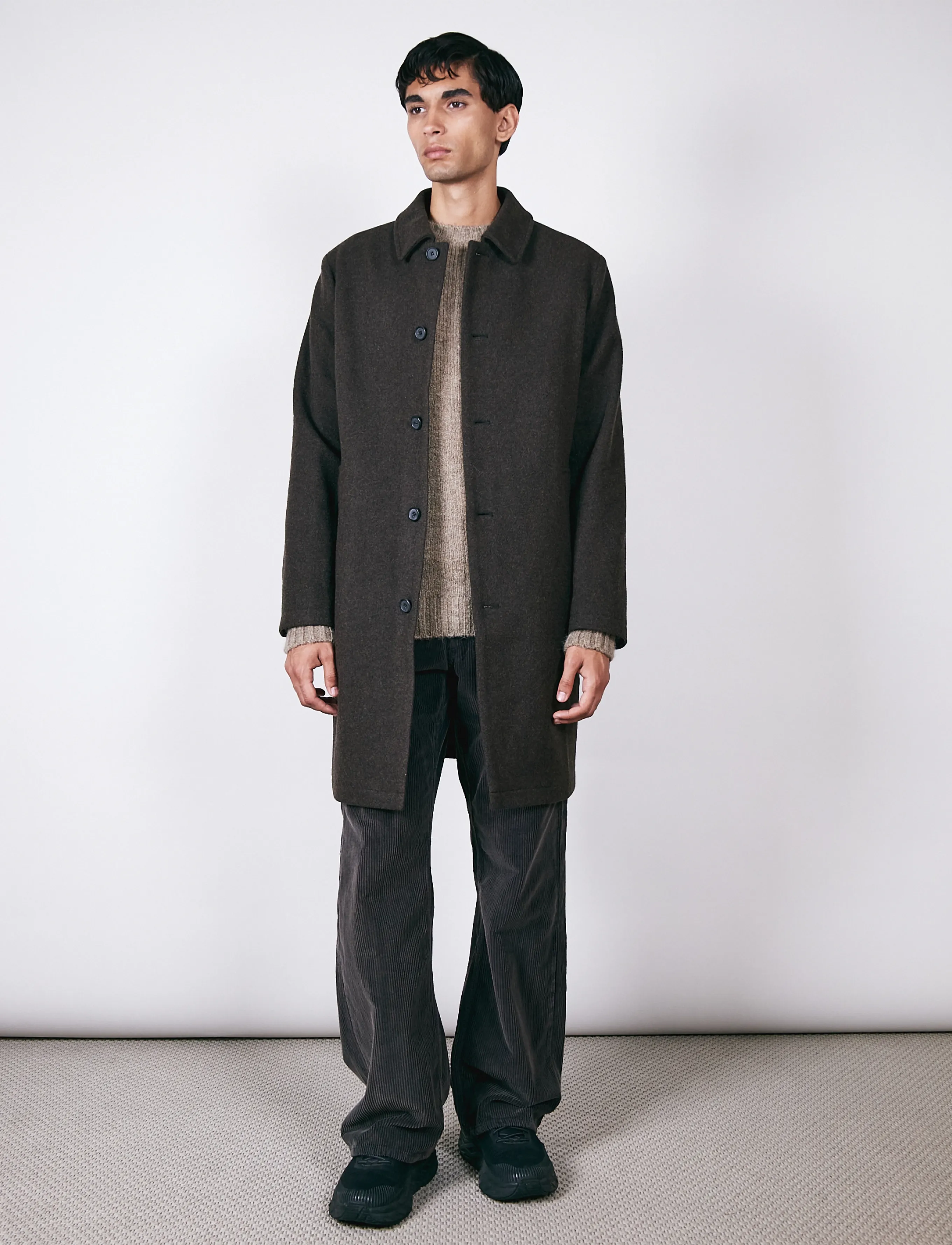 Brixtol Textiles - T-Coat Wool - brown - 2