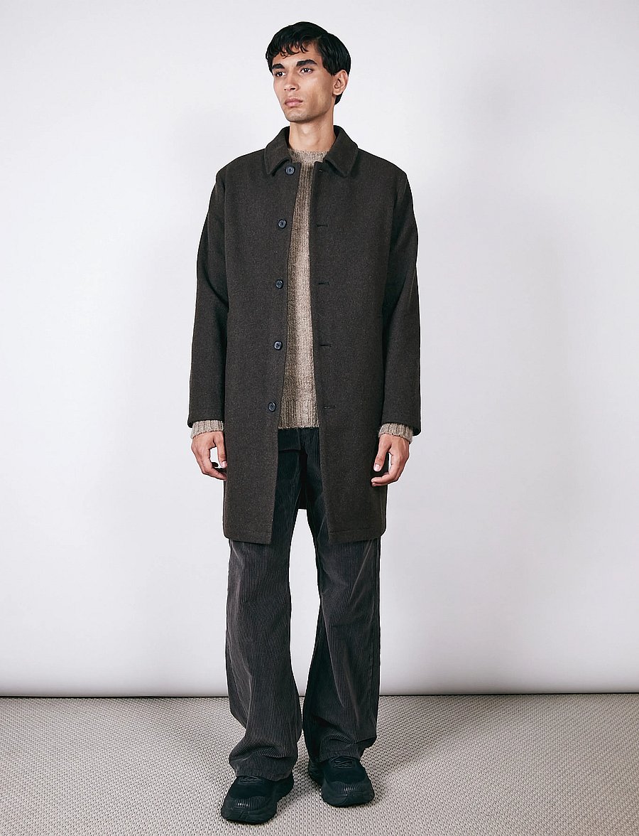 Brixtol Textiles - T-Coat Wool - brown - 2
