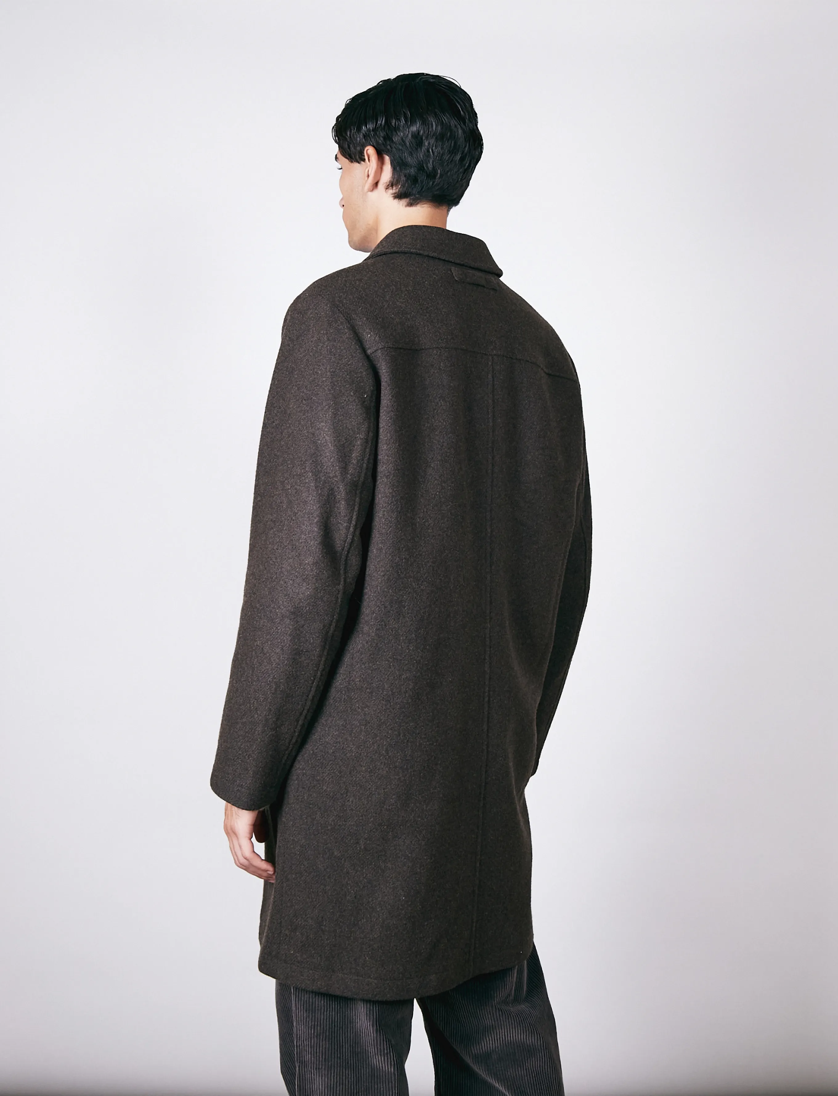 Brixtol Textiles - T-Coat Wool - brown - 3