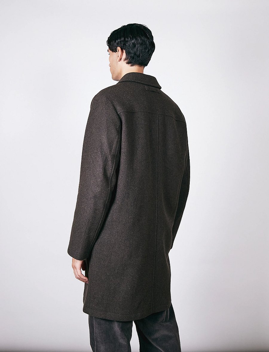 Brixtol Textiles - T-Coat Wool - brown - 3