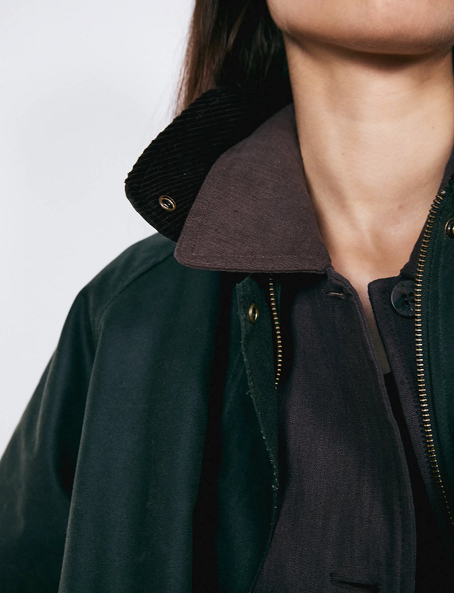 Brixtol Textiles - Davonna - utility jackets - olive - 3