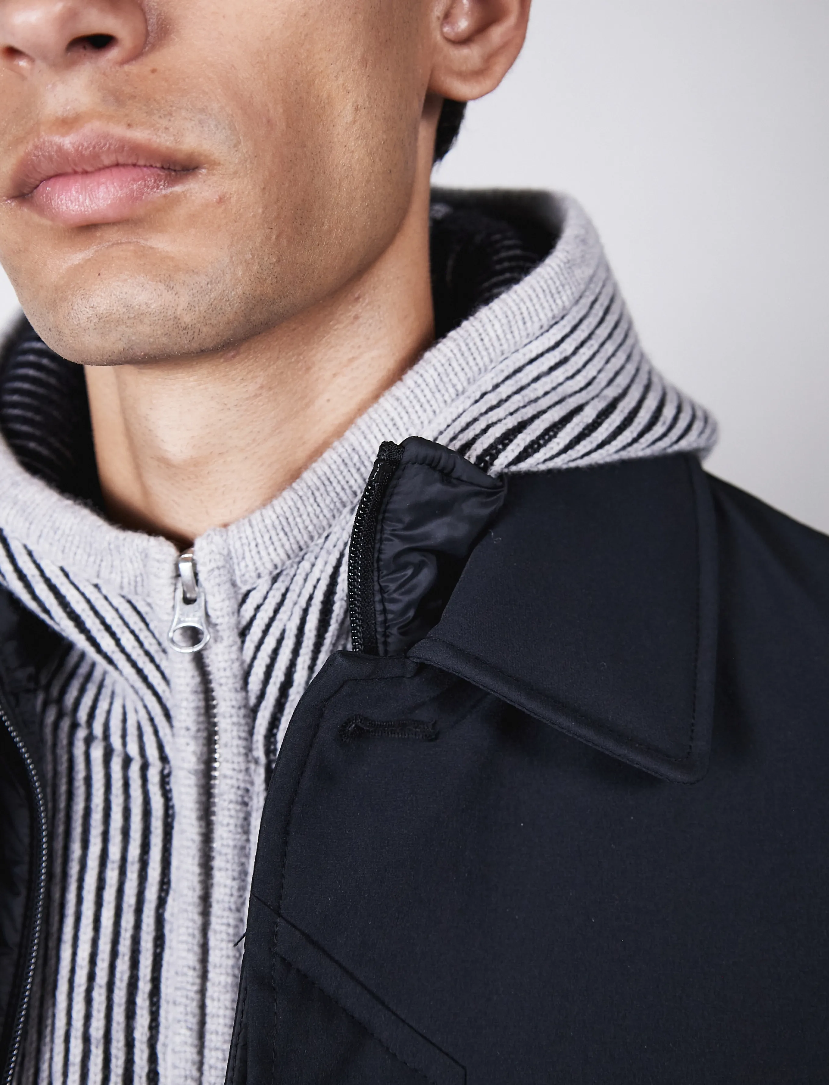 Brixtol Textiles - Duncan - hybrid jackets  - black - 3