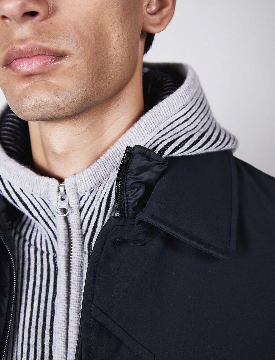 Brixtol Textiles - Duncan - hybrid jackets - black - 3
