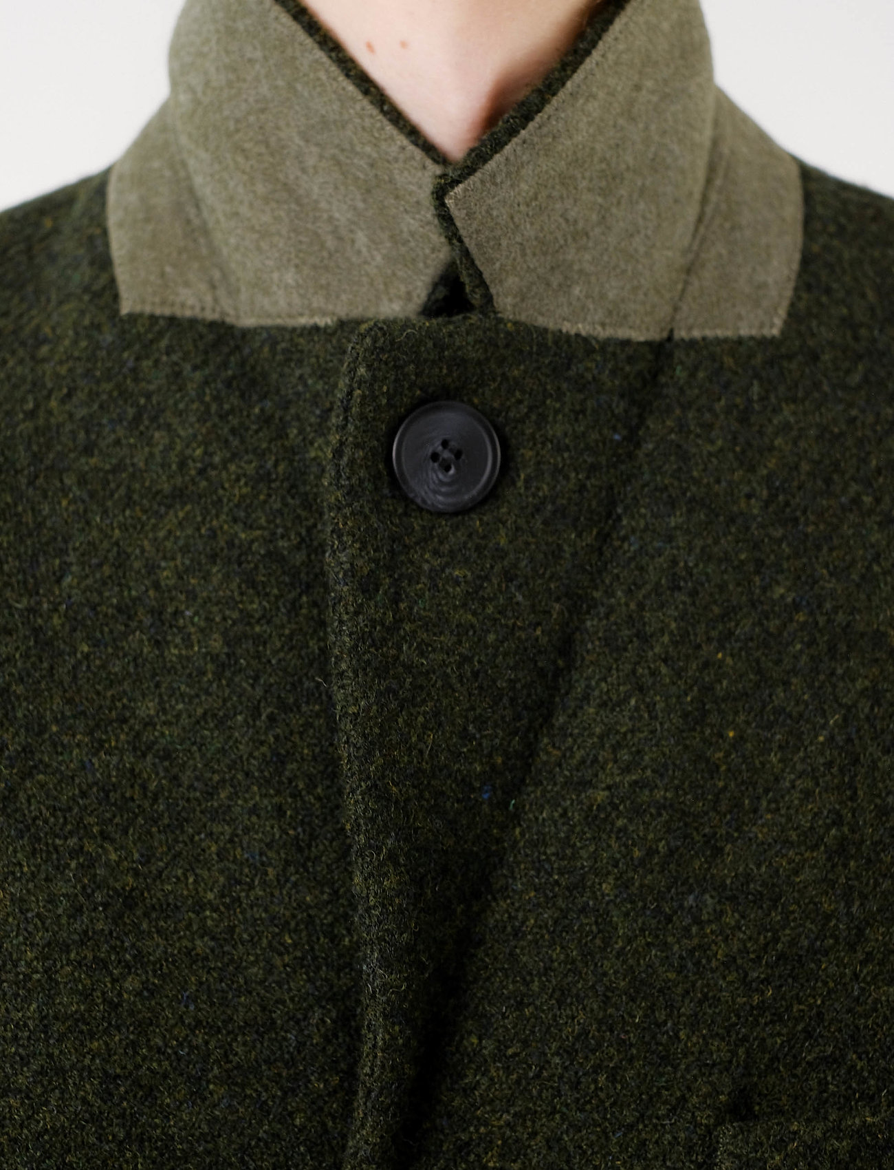 Brixtol Textiles - Ian - manteaux de laine - olive - 6