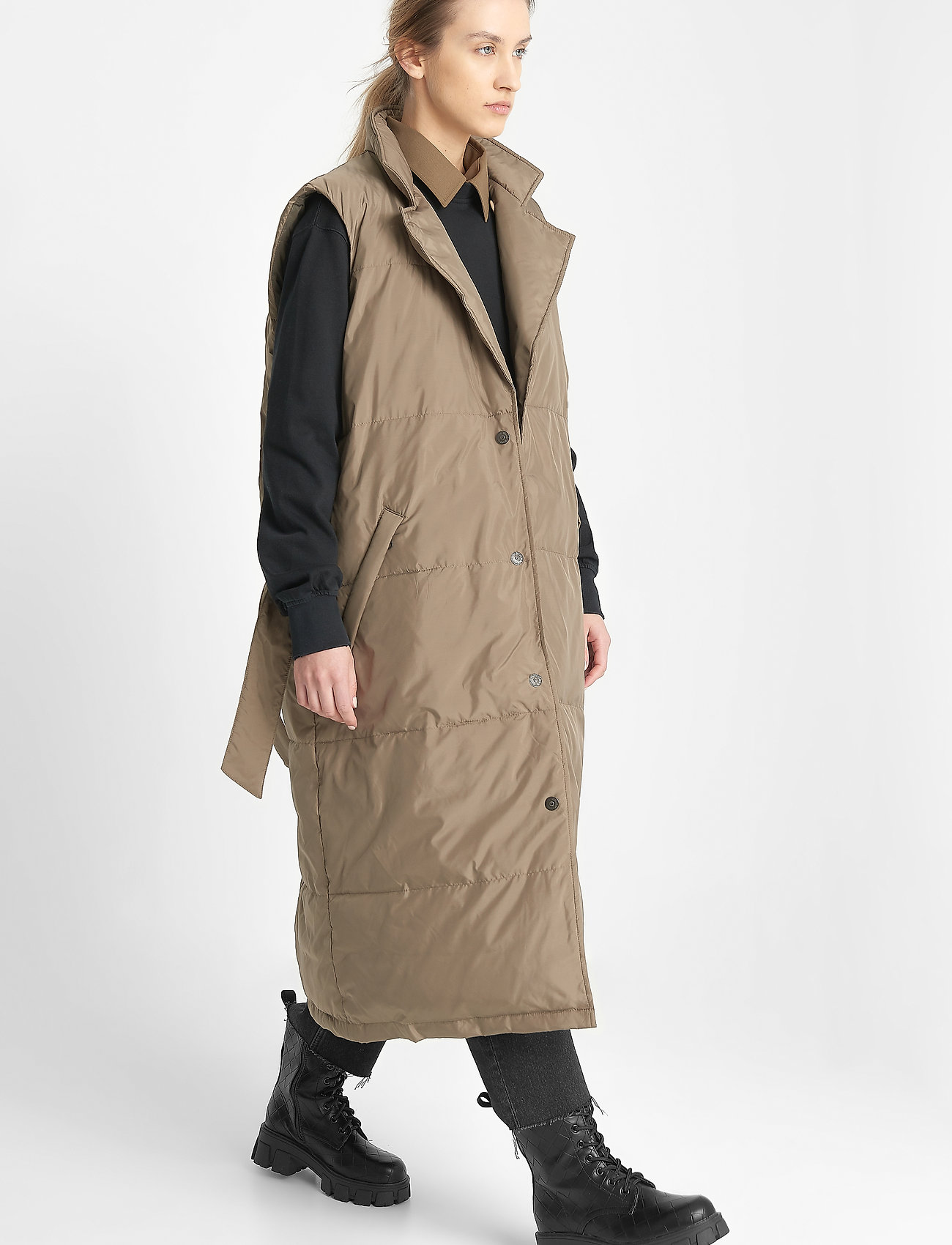 Brixtol Textiles - Mathilda - outerwear - taupe - 3