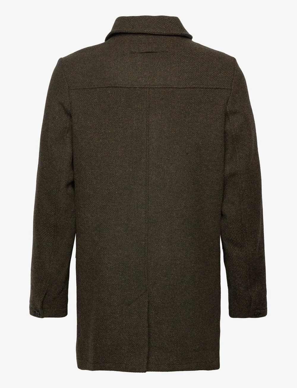 Brixtol Textiles - T-Coat Wool - villased mantlid - brown - 2