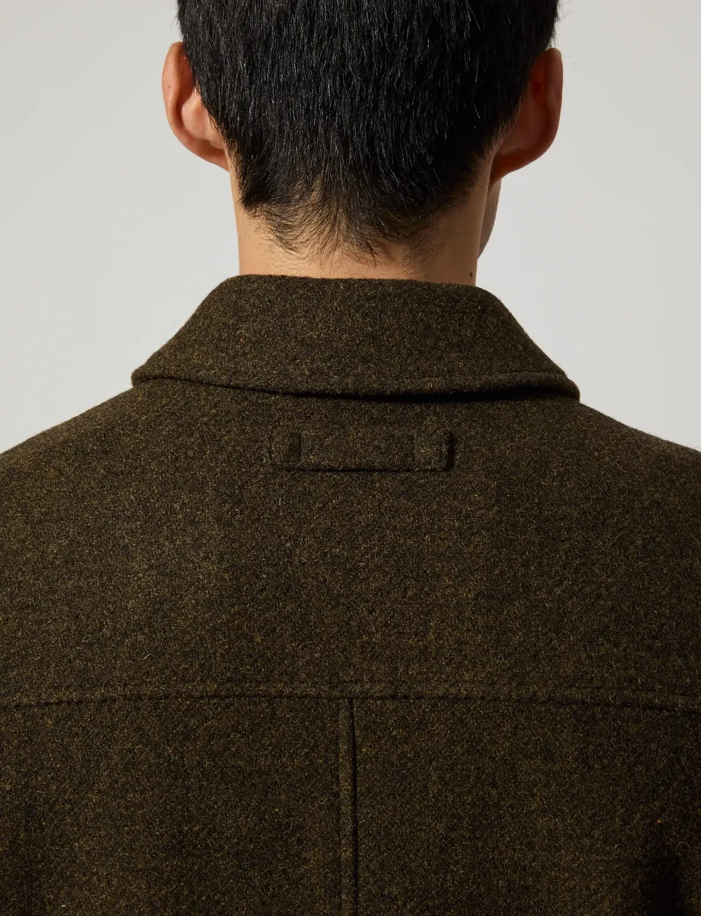 Brixtol Textiles - T-Coat Wool - villased mantlid - brown - 4