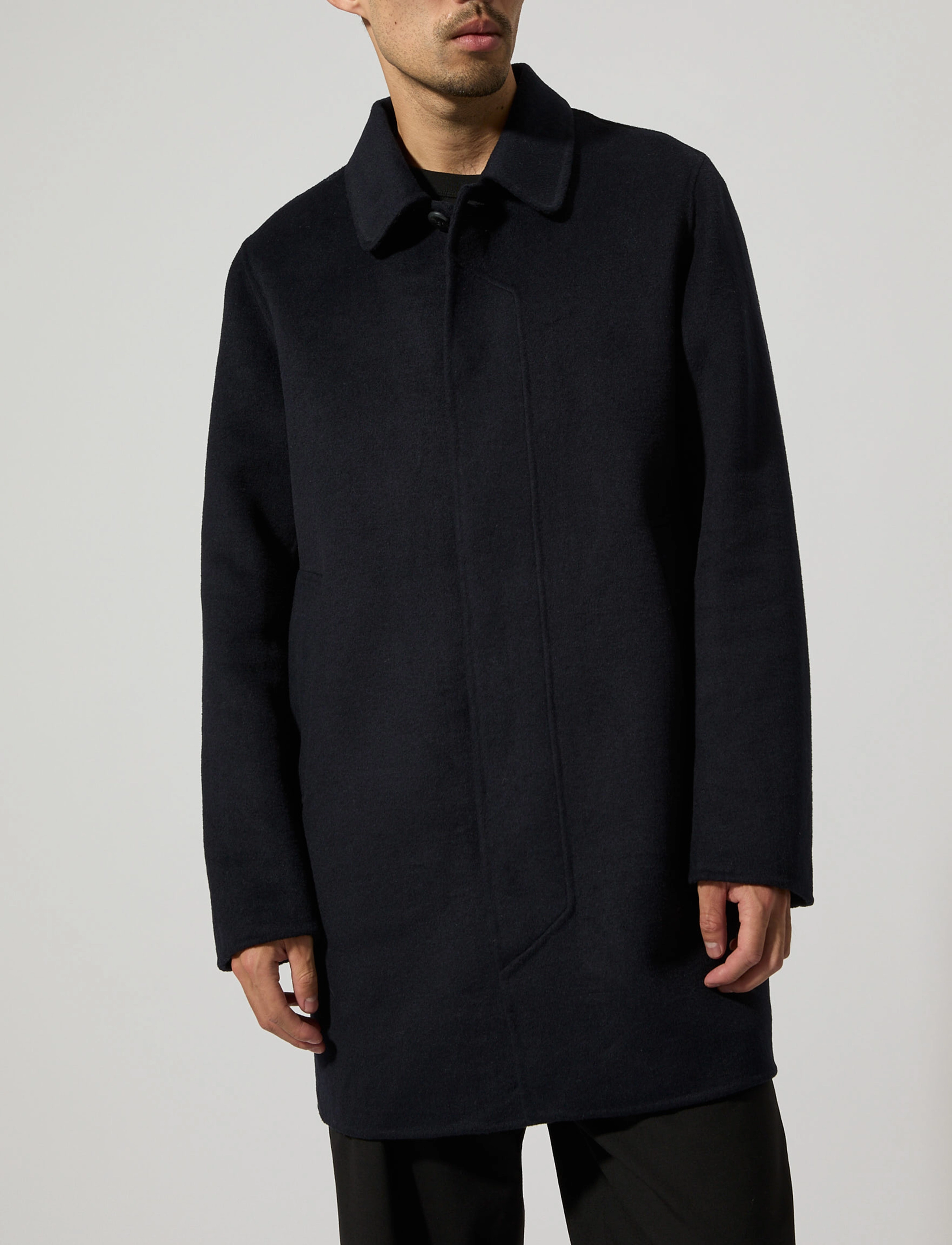 Brixtol Textiles T-Coat Wool, Mænd, Car Coat, Navy, Str: XS
