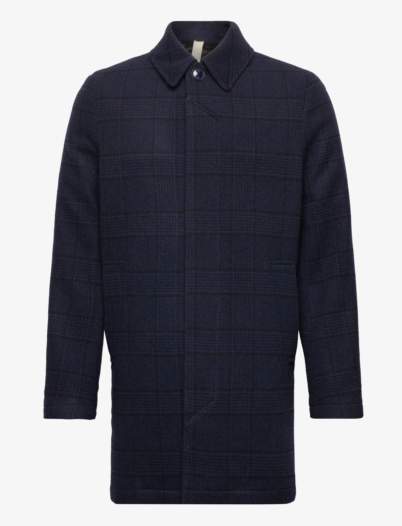 Brixtol Textiles - T-Coat Wool - winterjassen - black/navy check - 0