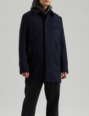 Brixtol Textiles - T-Coat Wool - winter jackets - black/navy check - 2