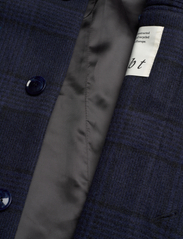 Brixtol Textiles - T-Coat Wool - talvitakit - black/navy check - 9