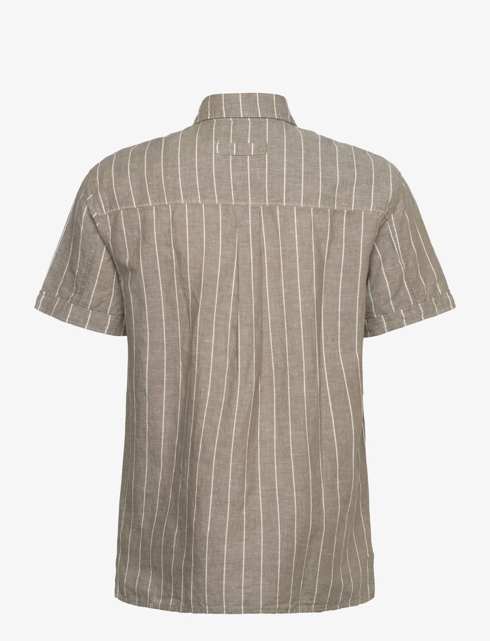 Brixtol Textiles - Callum - leinenhemden - light moss stripe - 2