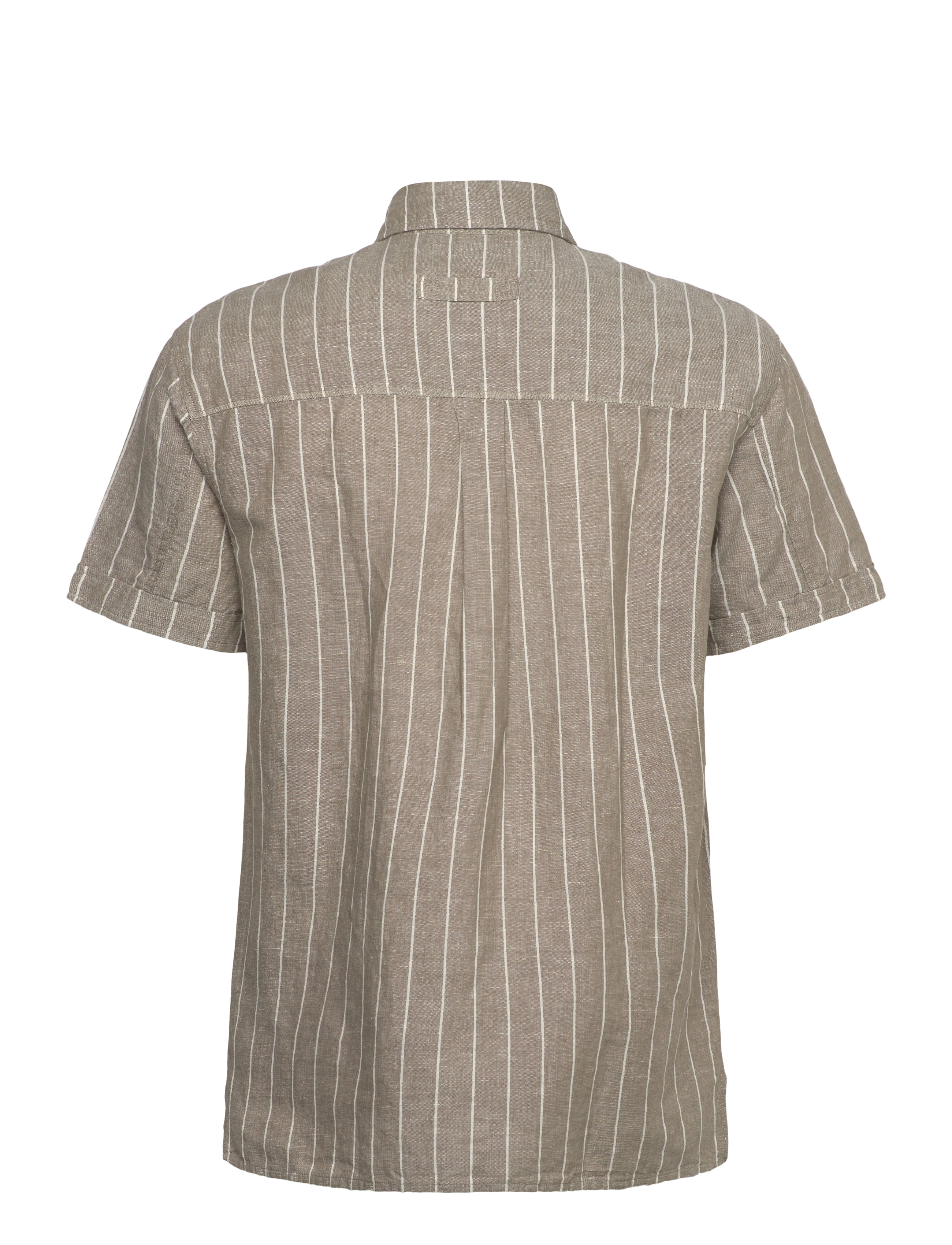 Brixtol Textiles - Callum - leinenhemden - light moss stripe - 2