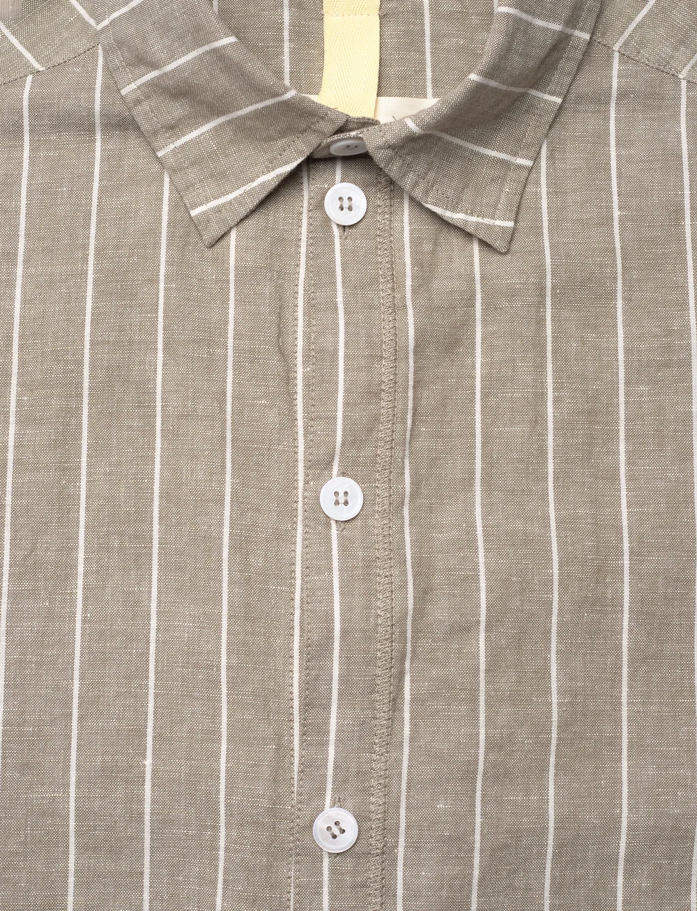Brixtol Textiles - Callum - leinenhemden - light moss stripe - 5