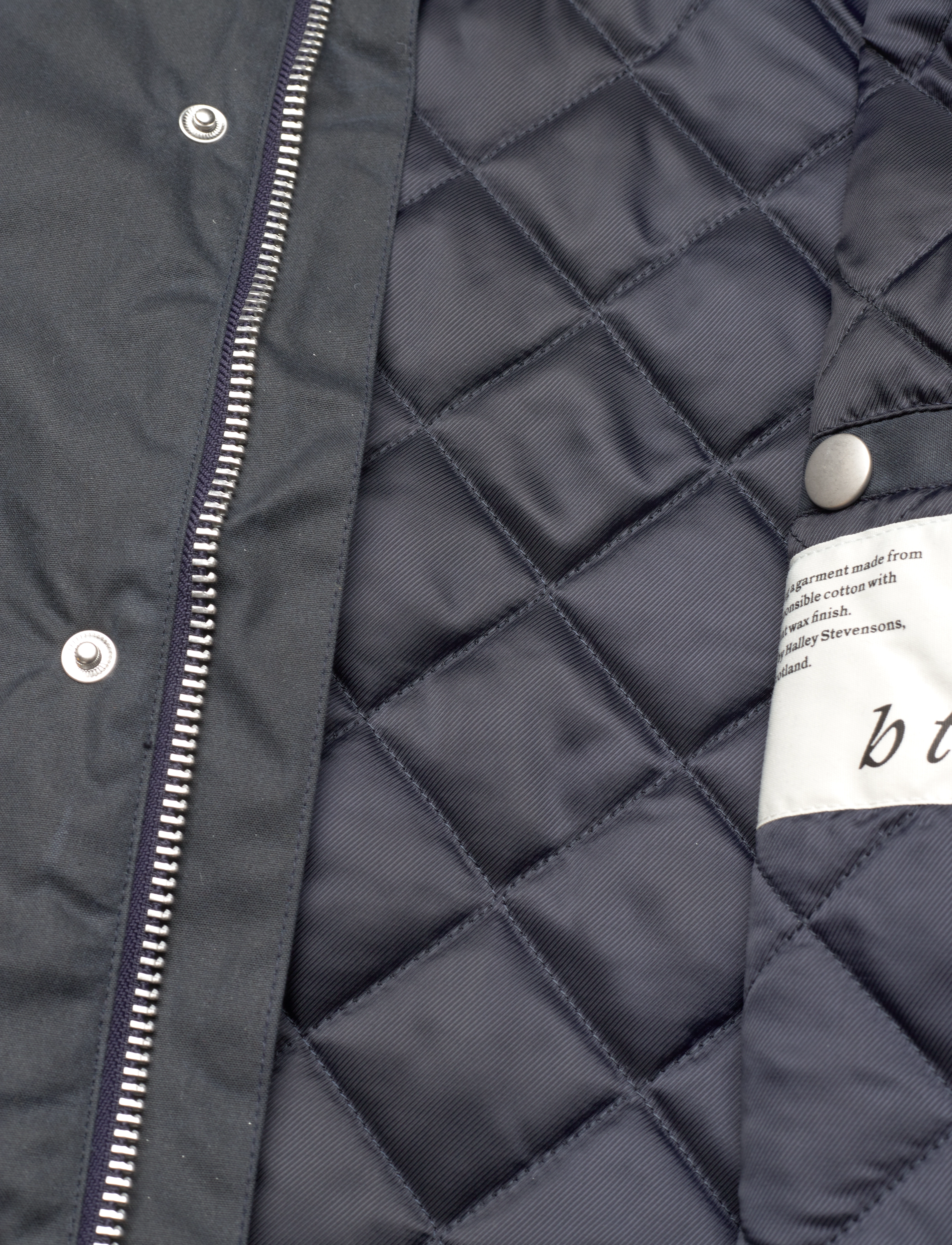 Brixtol Textiles - Curtis - navy wet wax - 4