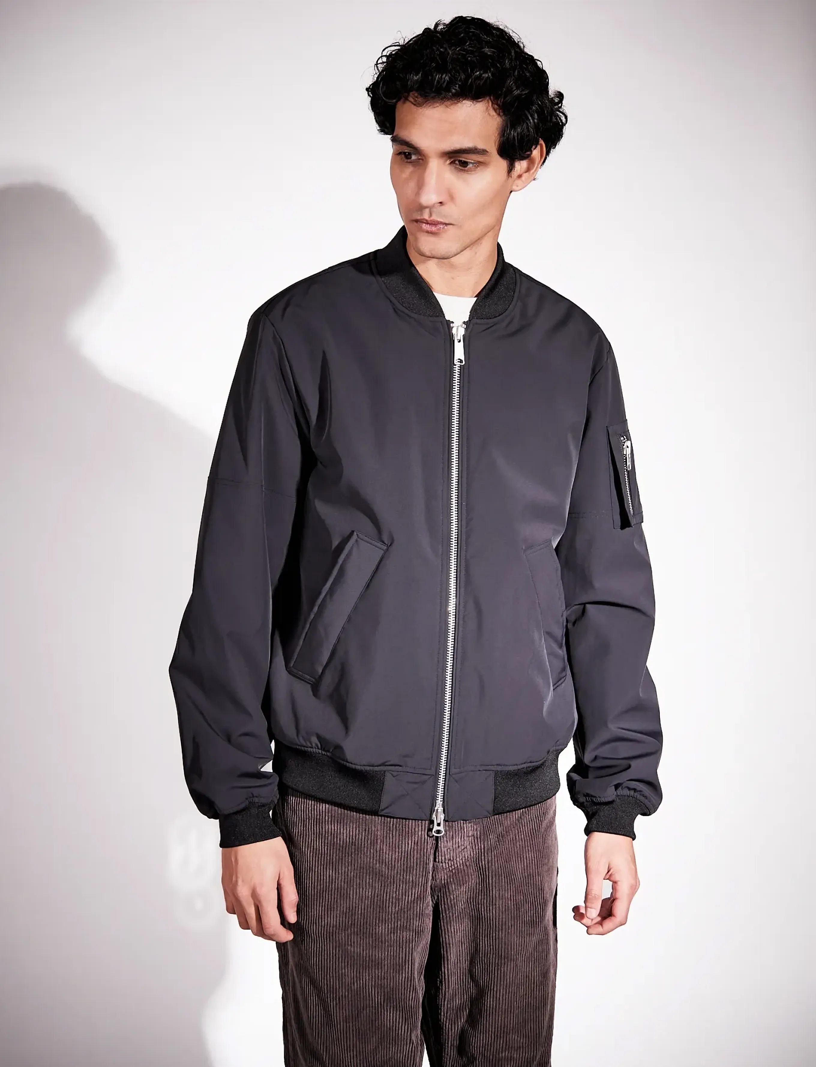 Brixtol Textiles Harris Green Stone, M, Black, Jakker > Bomberjakker, Herre
