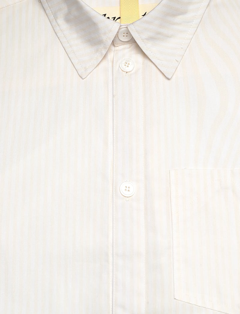 Brixtol Textiles - Lawrence - basic skjorter - off white glitch stripe - 4