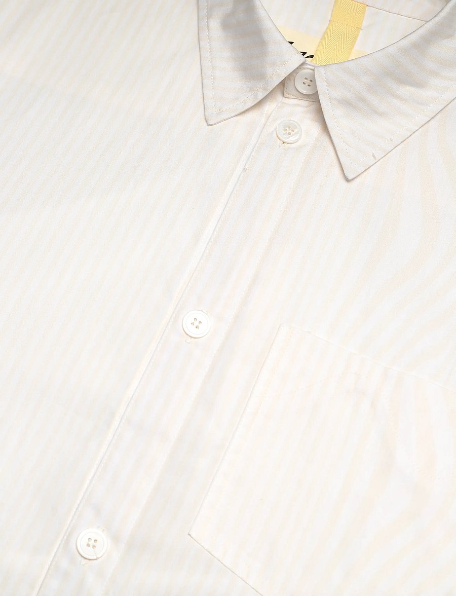 Brixtol Textiles - Lawrence - randiga skjortor - off white glitch stripe - 5