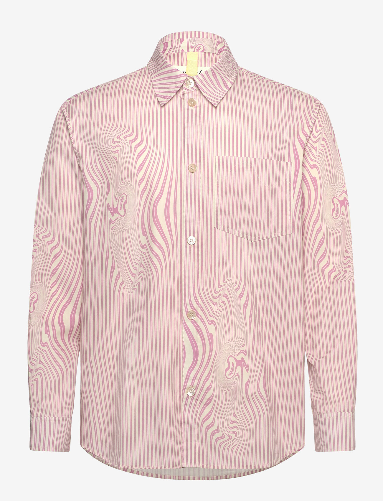 Brixtol Textiles - Lawrence - basic skjorter - pink glitch stripe - 1