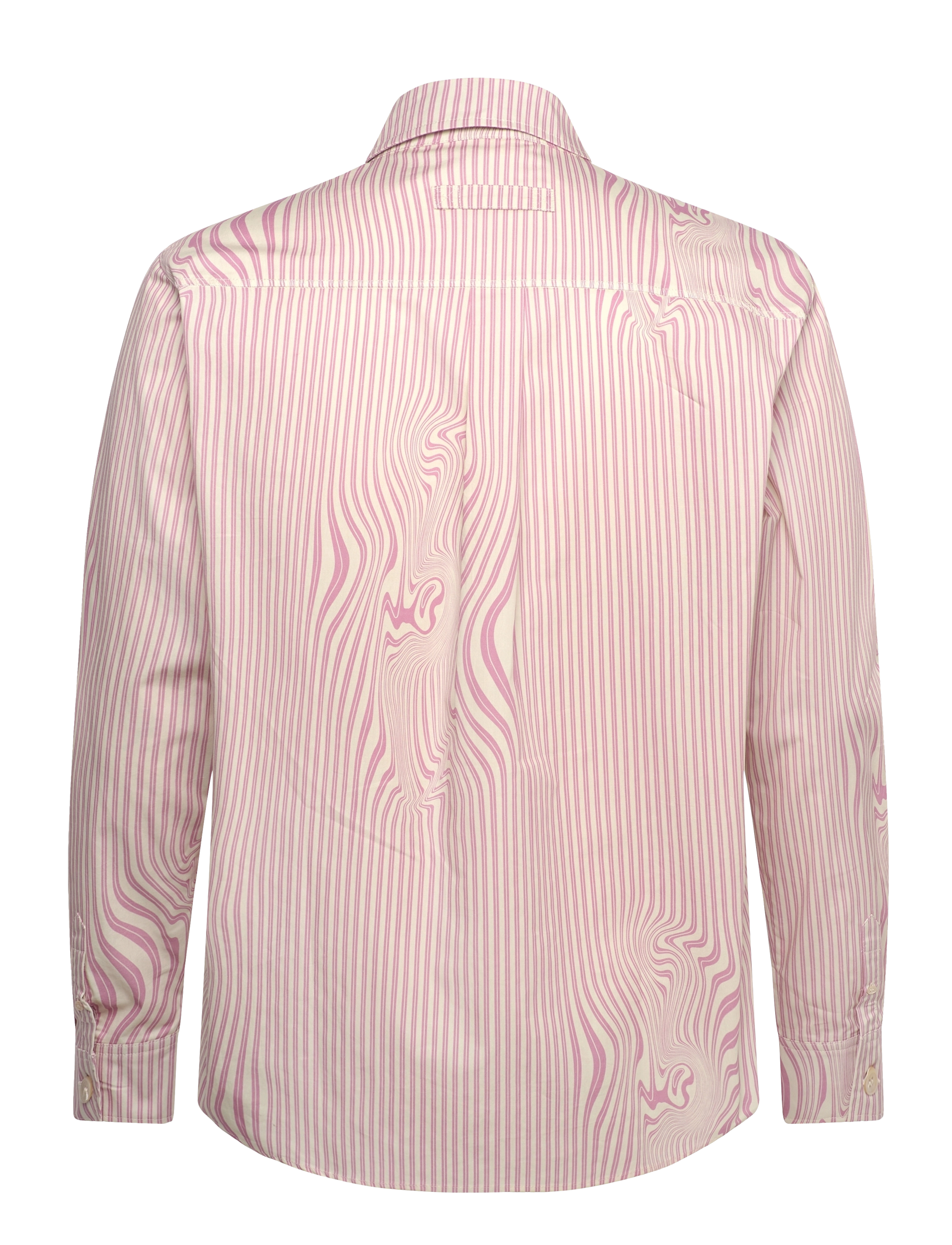 Brixtol Textiles - Lawrence - casual hemden - pink glitch stripe - 2