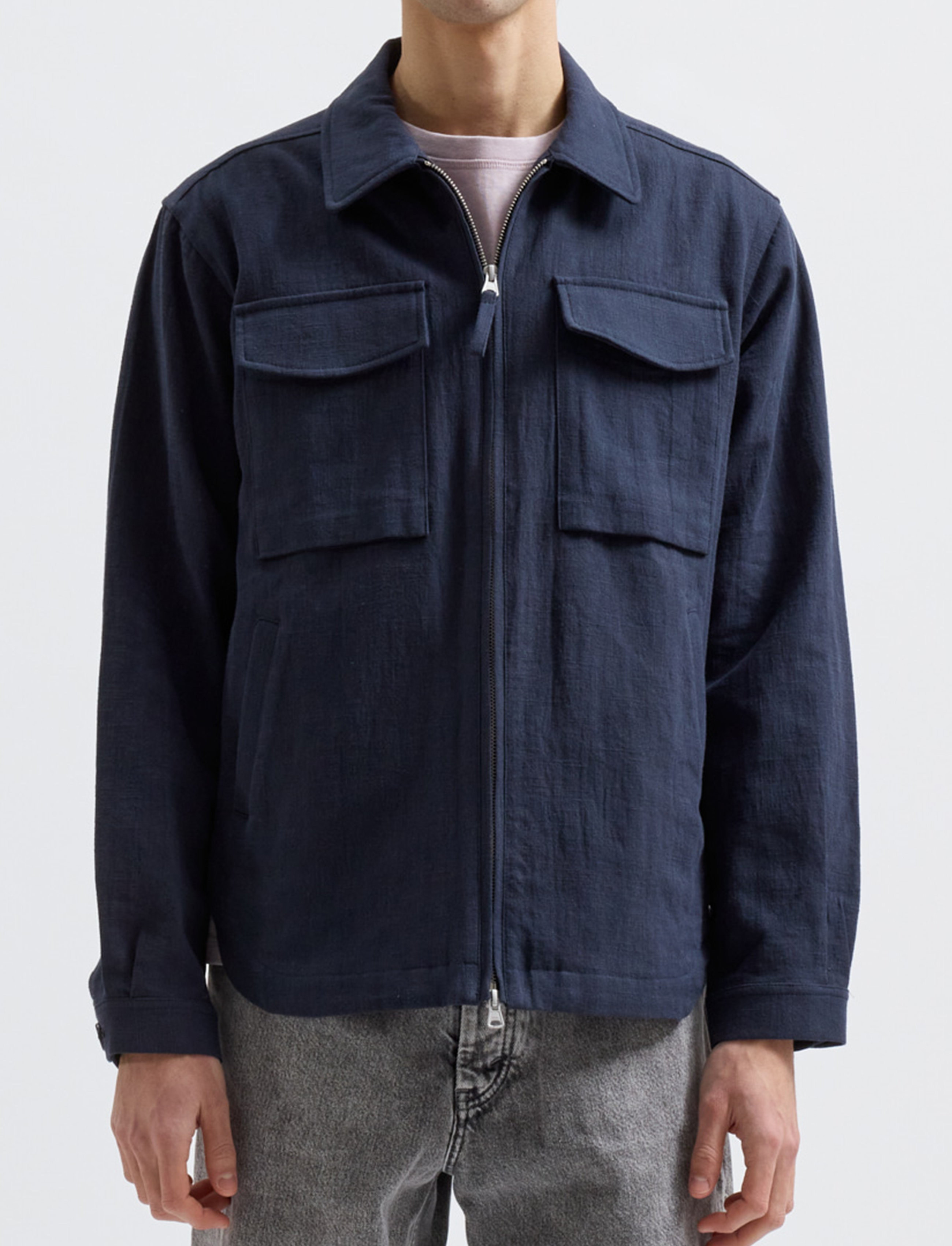 Brixtol Textiles Murray Light Moss, XL, Navy, Designere > Overshirts, Herre