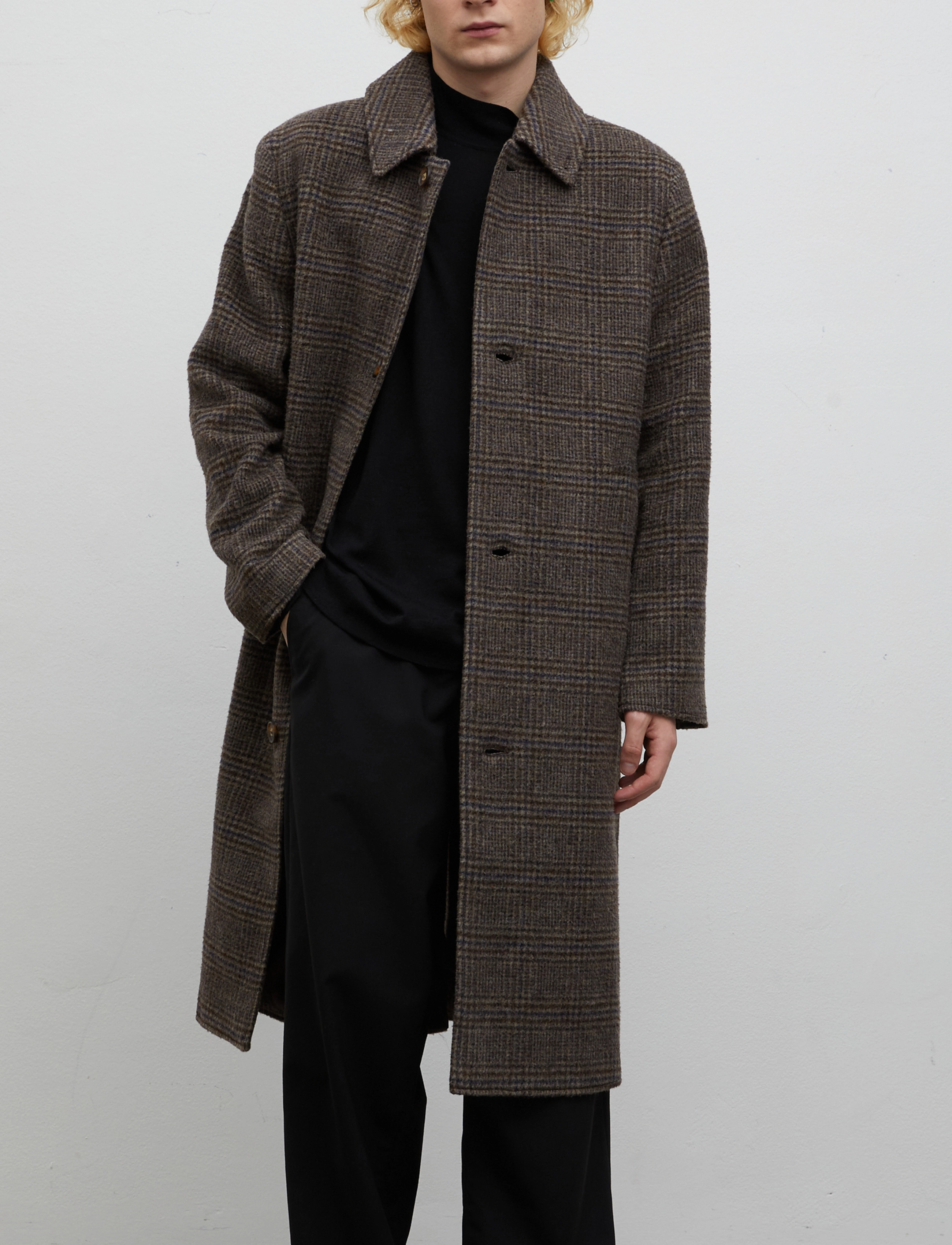Brixtol Textiles - Gil - brown/navy check - 3