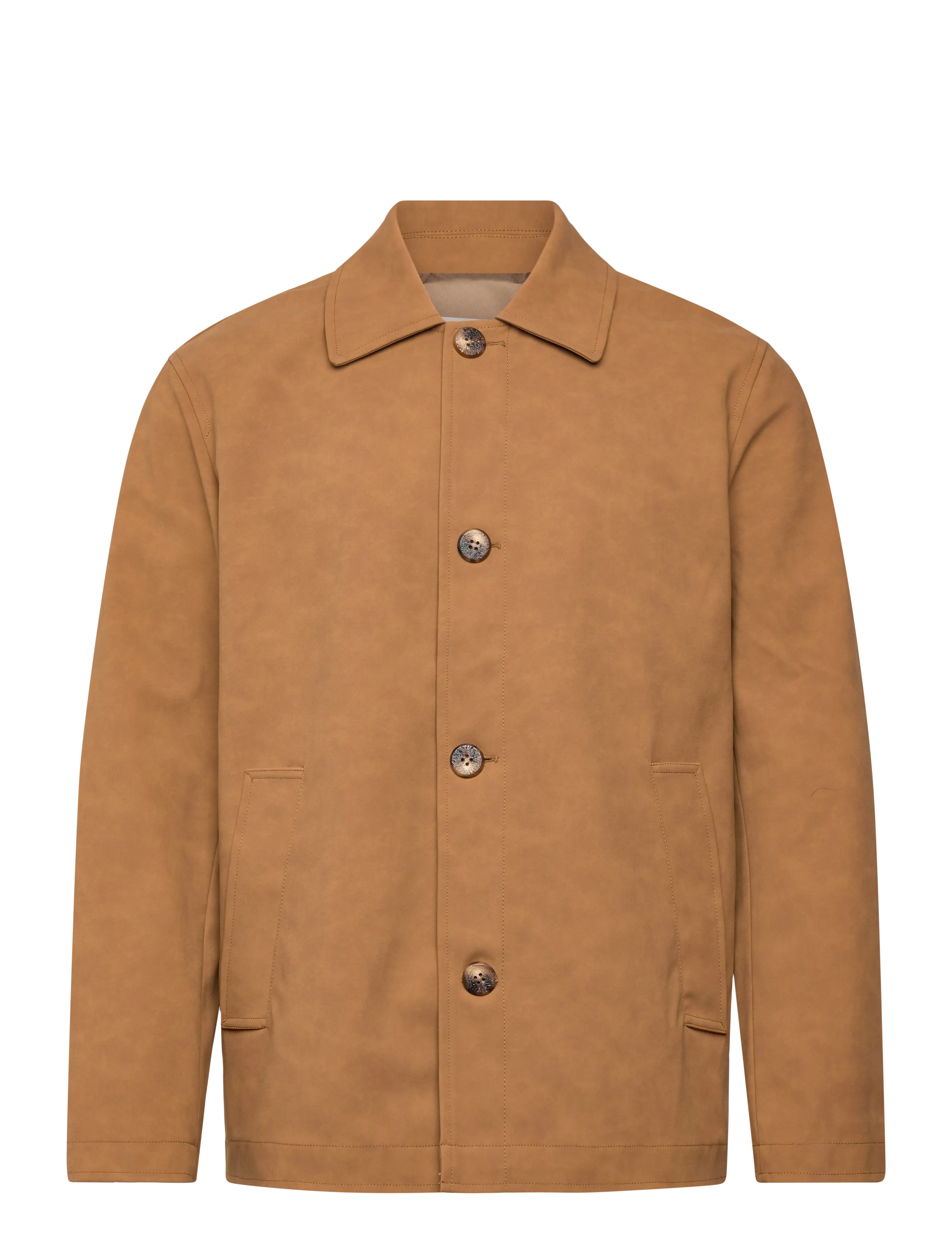 Brixtol Textiles Alfred Faux Suede - Kerged jakid - TAN SUEDE / brown