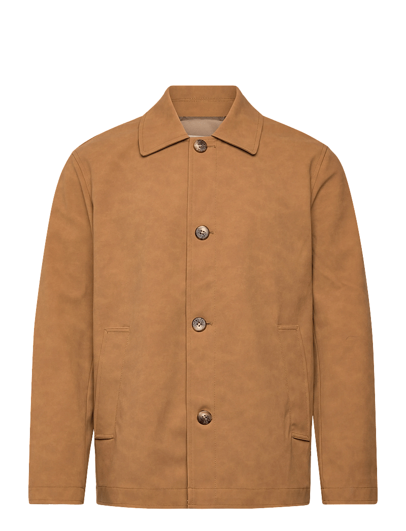 Brixtol Textiles - Alfred Faux Suede - Õhukesed jakid - tan suede - 1