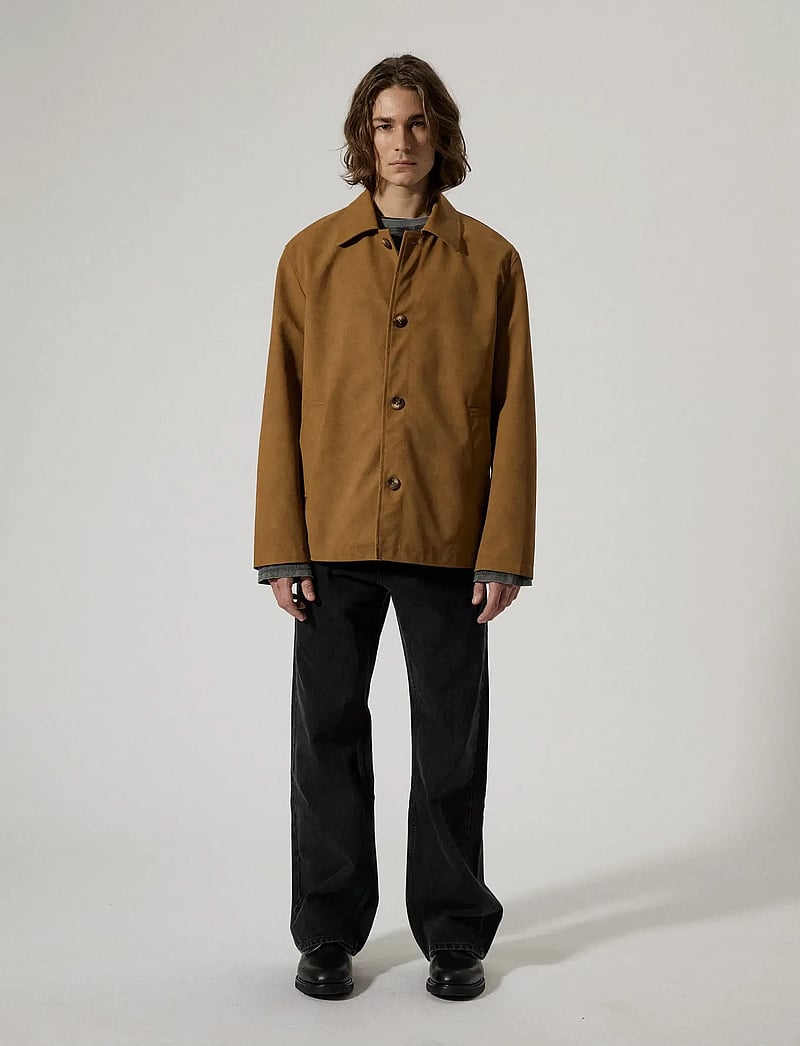 Brixtol Textiles - Alfred Faux Suede - Õhukesed jakid - tan suede - 0