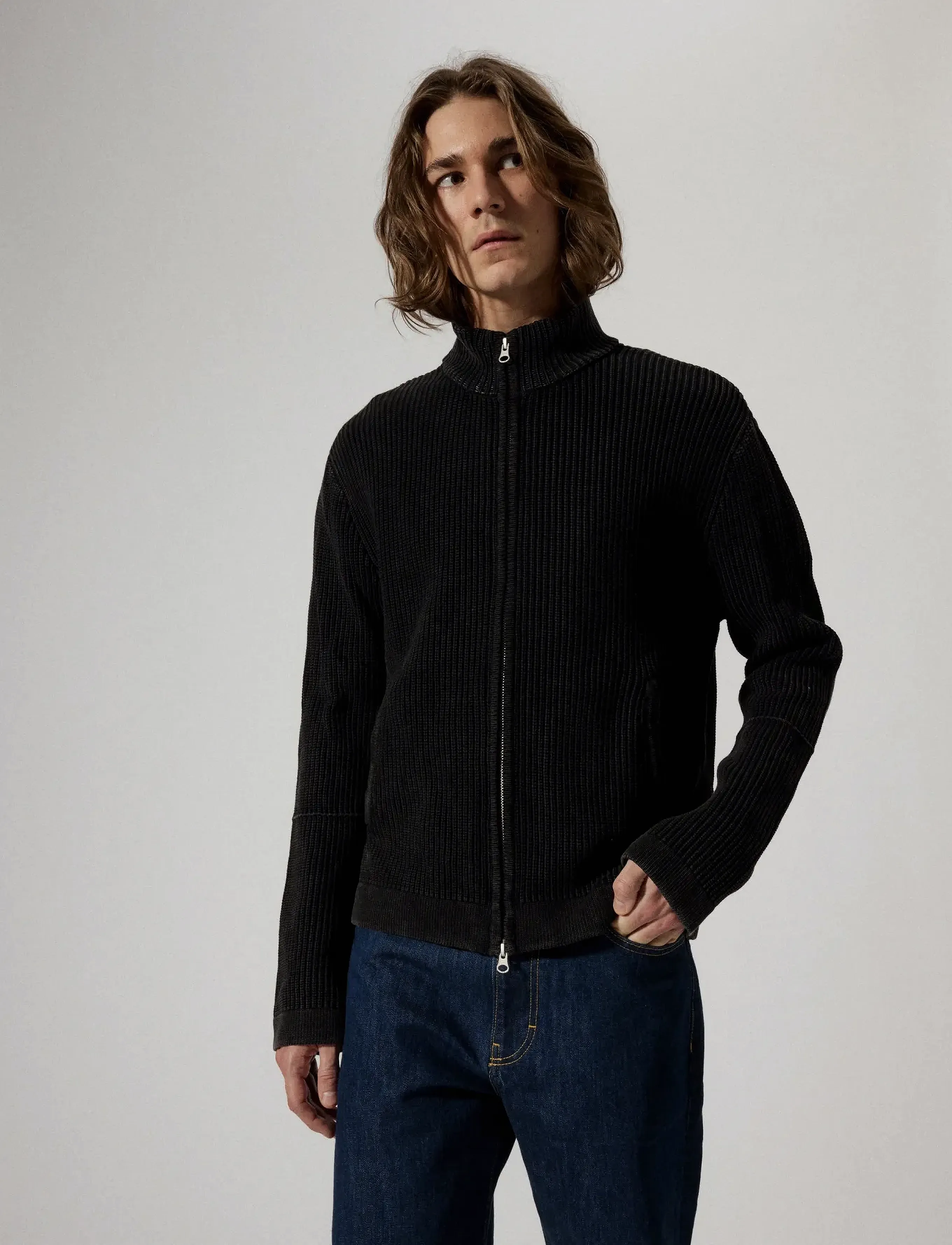 Brixtol Textiles - Seven - kardiganid - black - 3