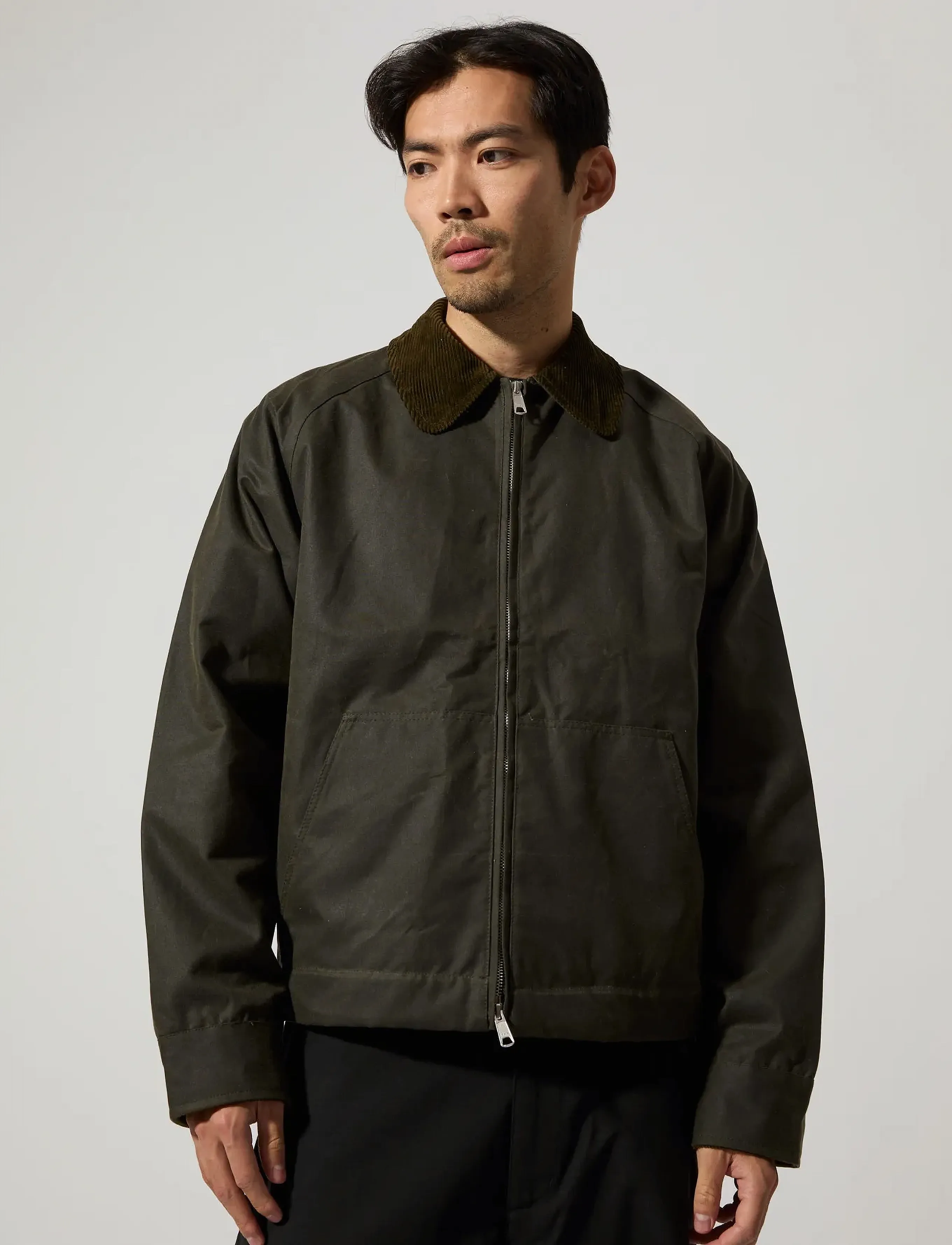 Brixtol Textiles - Carter Wax - vindjakker - olive - 4