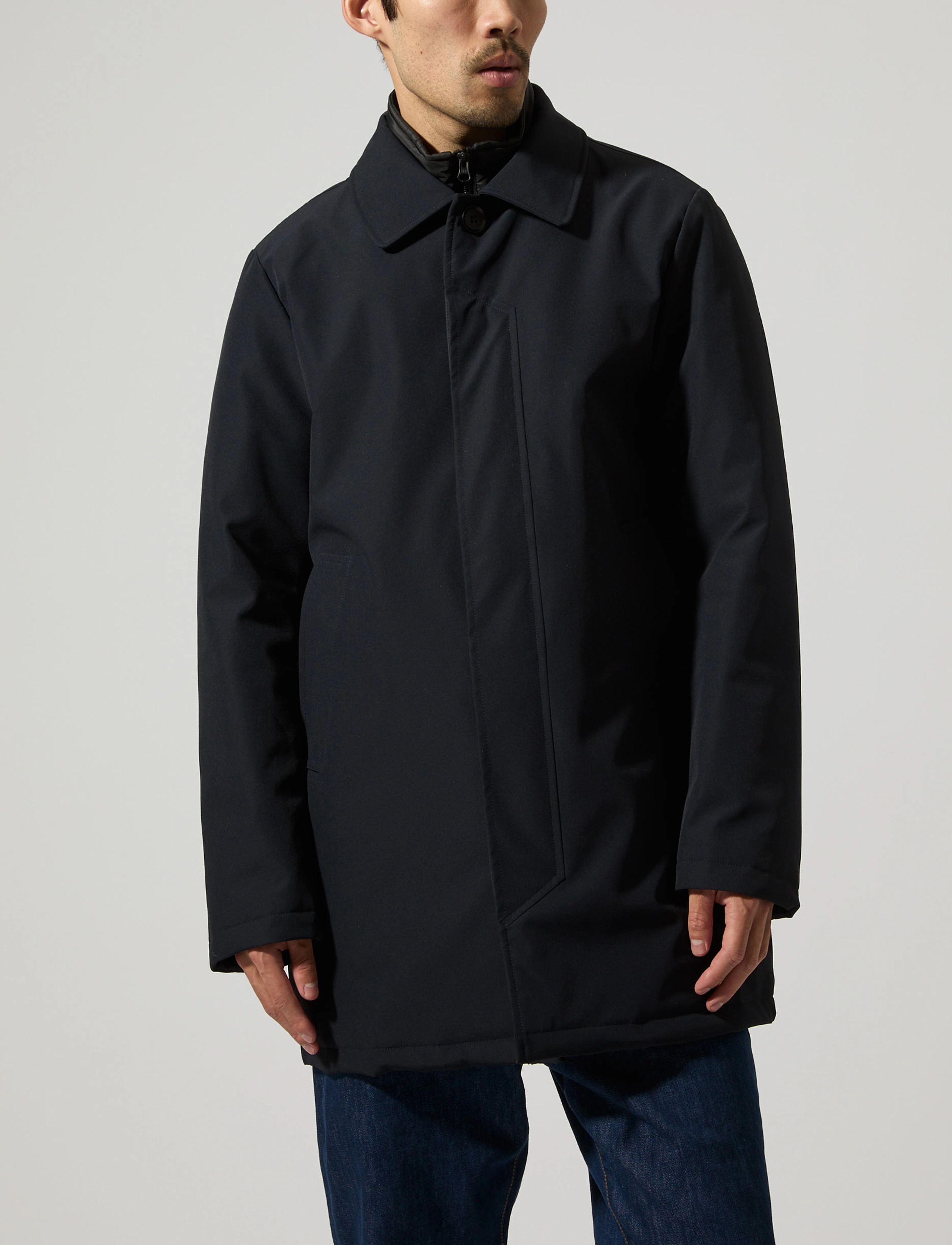 Brixtol Textiles Duncan, M, Coats, Marineblau - Wool Männerswear