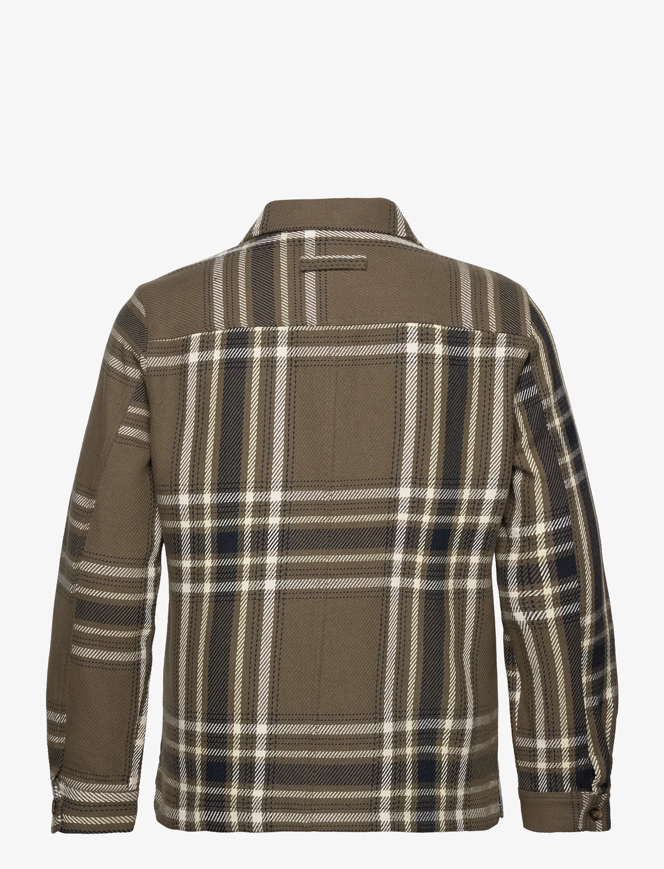 Brixtol Textiles - Frank Check - overshirts - olive/navy - 1