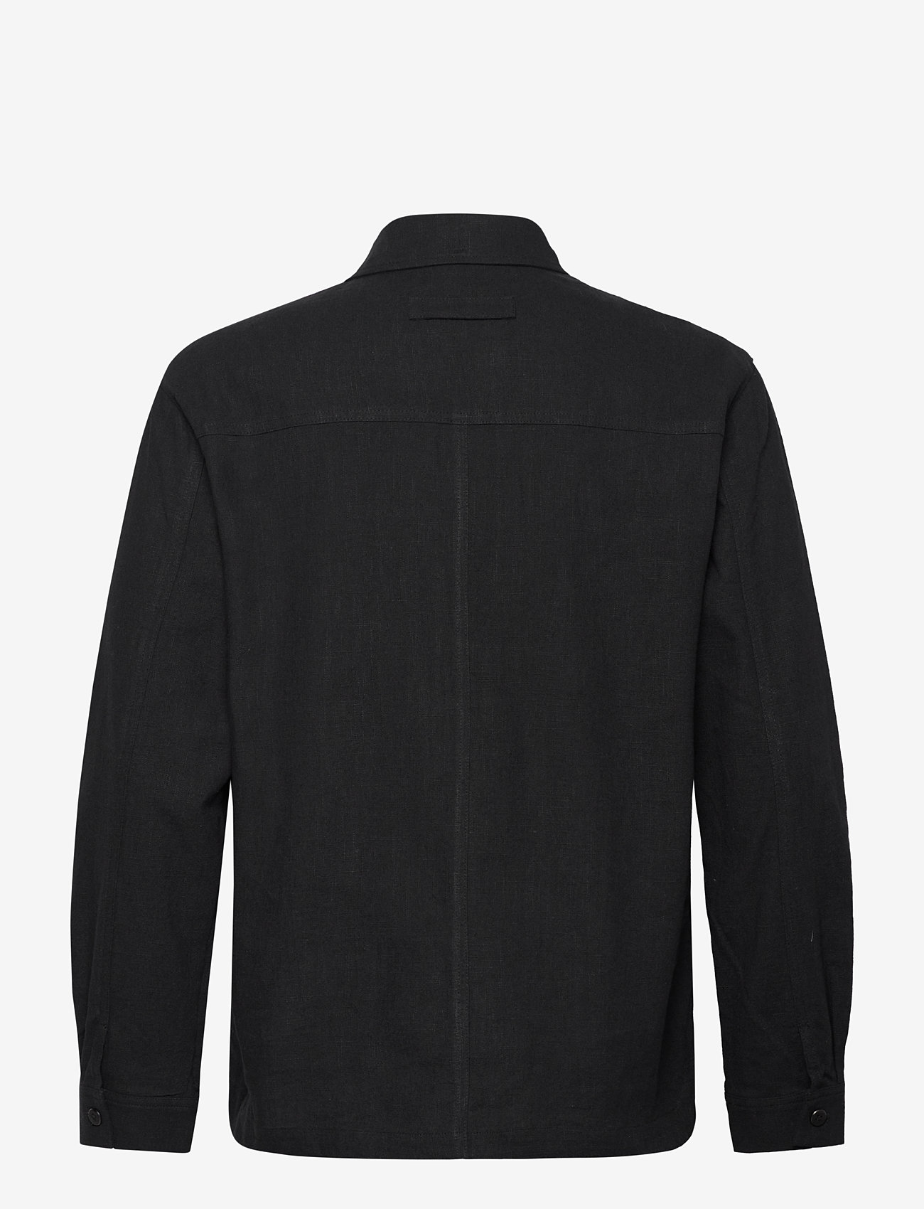 Brixtol Textiles - Frank linen Dark Navy - chemises de lin - black - 2