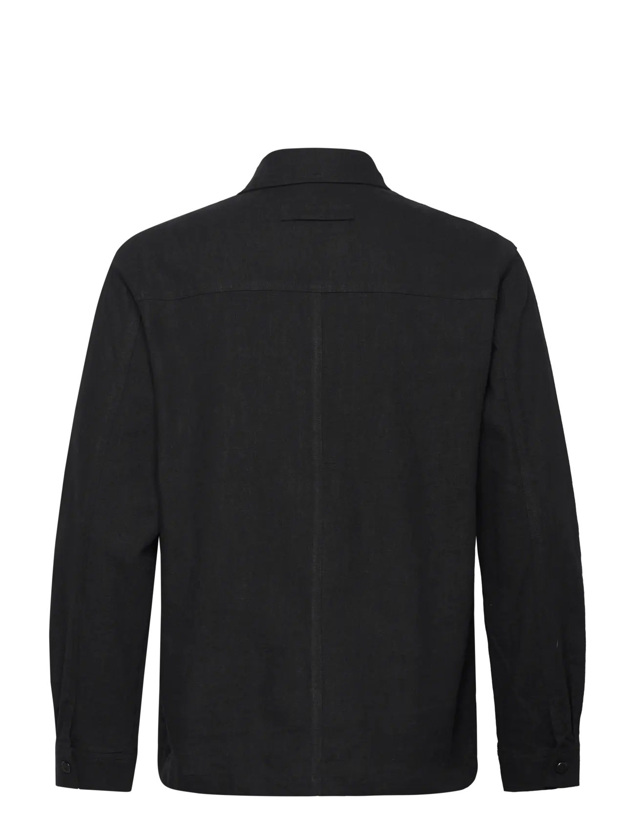Brixtol Textiles - Frank linen Dark Navy - linneskjortor - black - 2